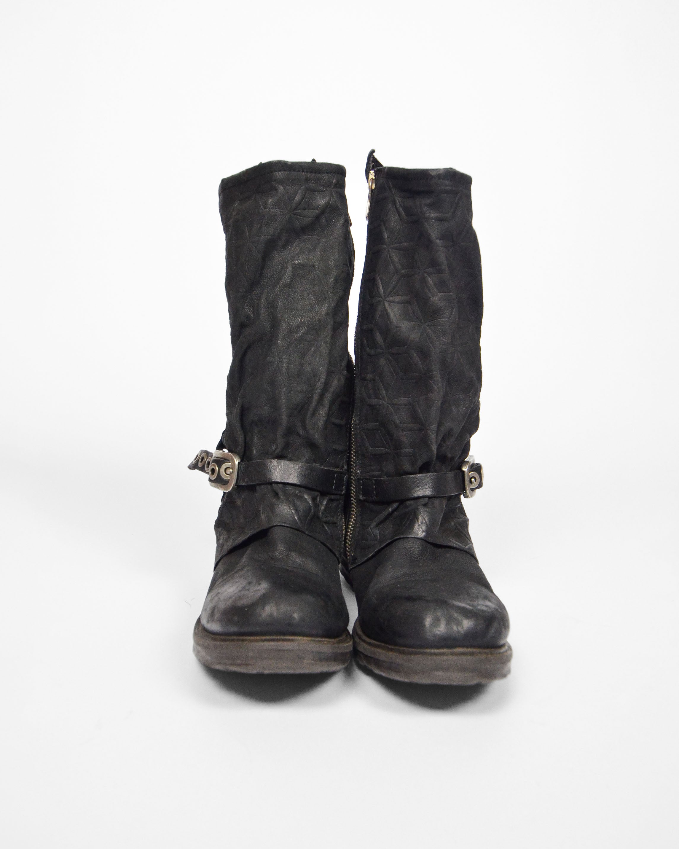 BIKER BUCKLE HEXAGON BOOTS