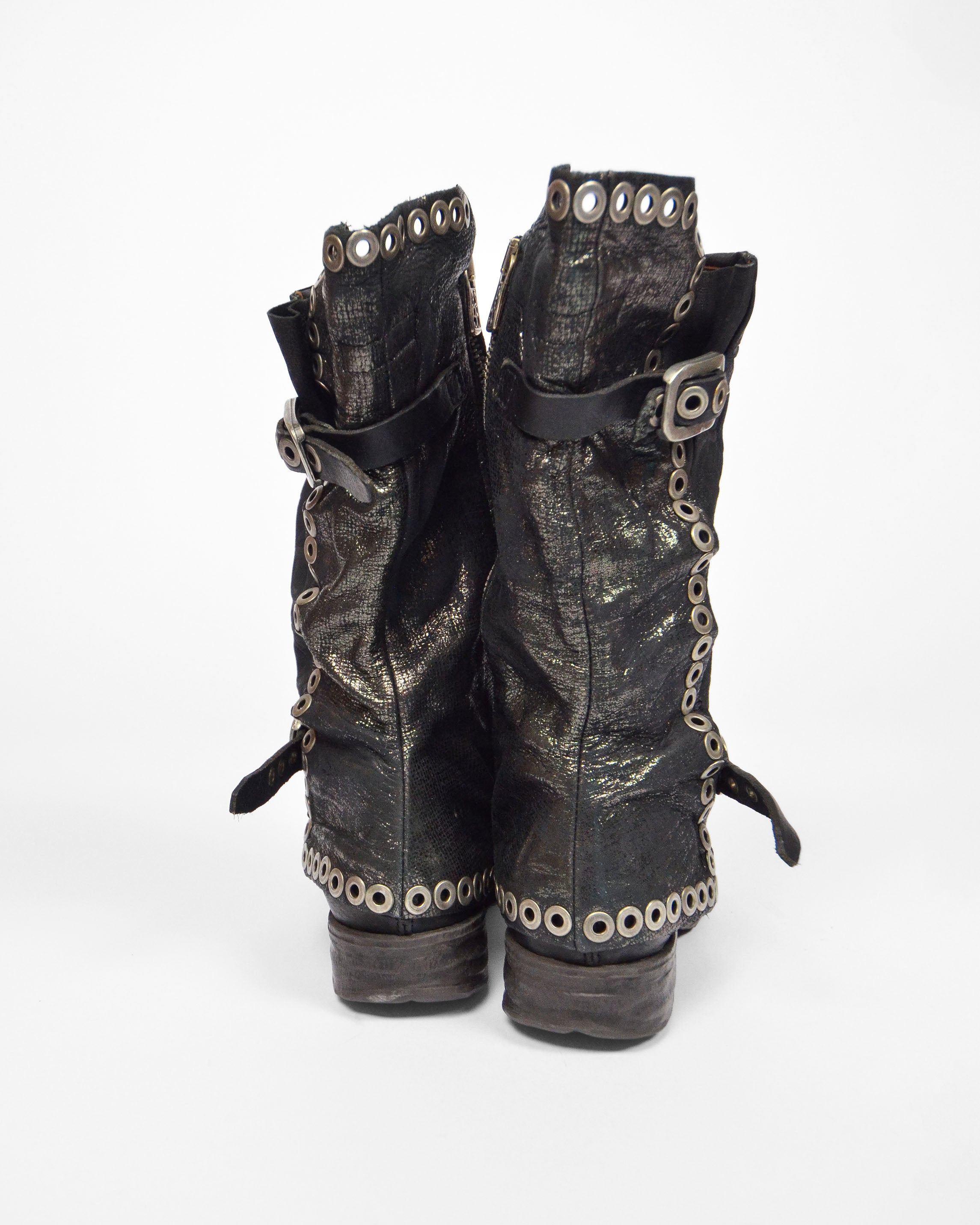 BIKER BUCKLE HEXAGON BOOTS