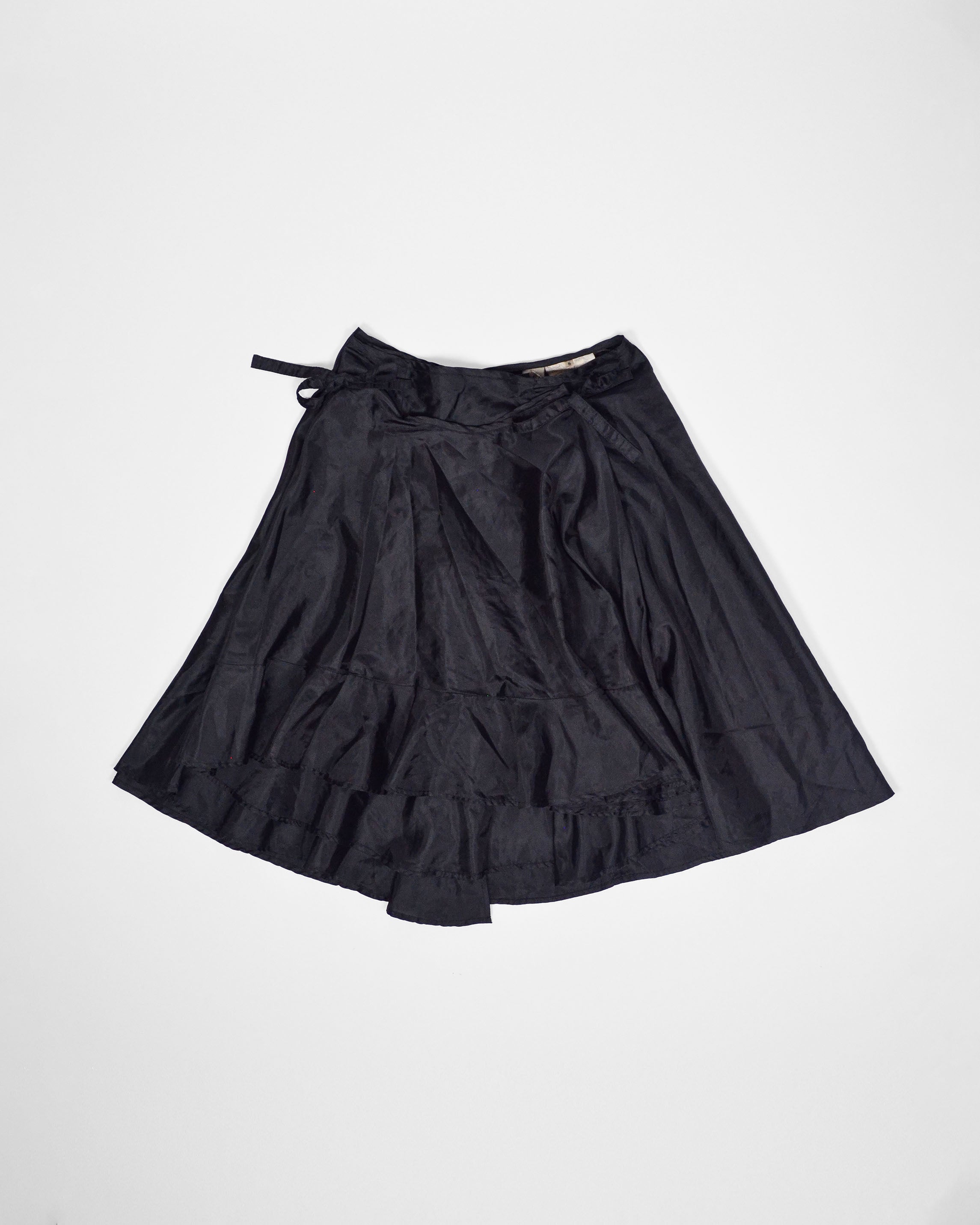 COMME DES GARÇONS TRICOT BLACK WRAP SKIRT