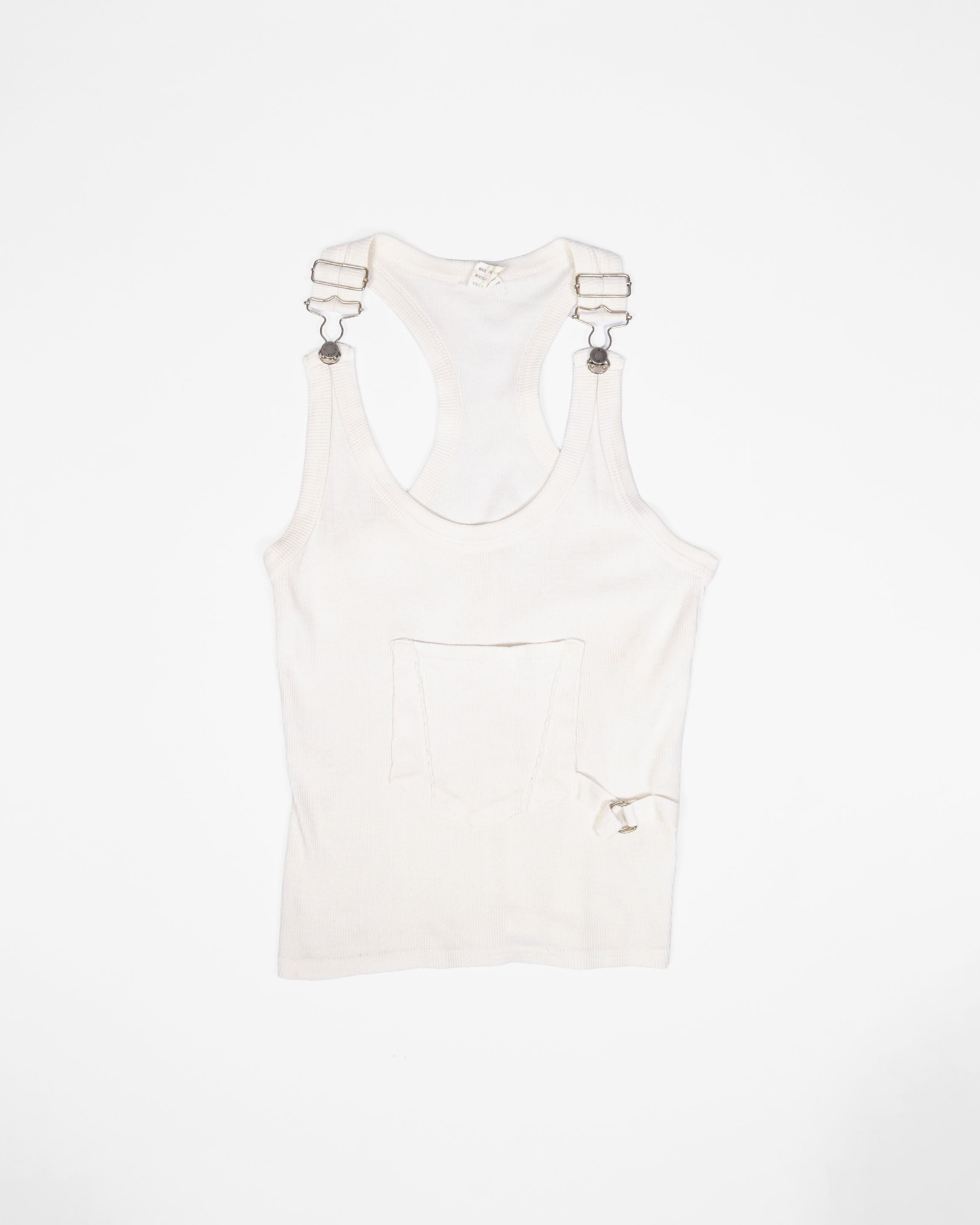 VINTAGE MADE IN ITALY HARDWARE RACERBACK RIBBED TANK