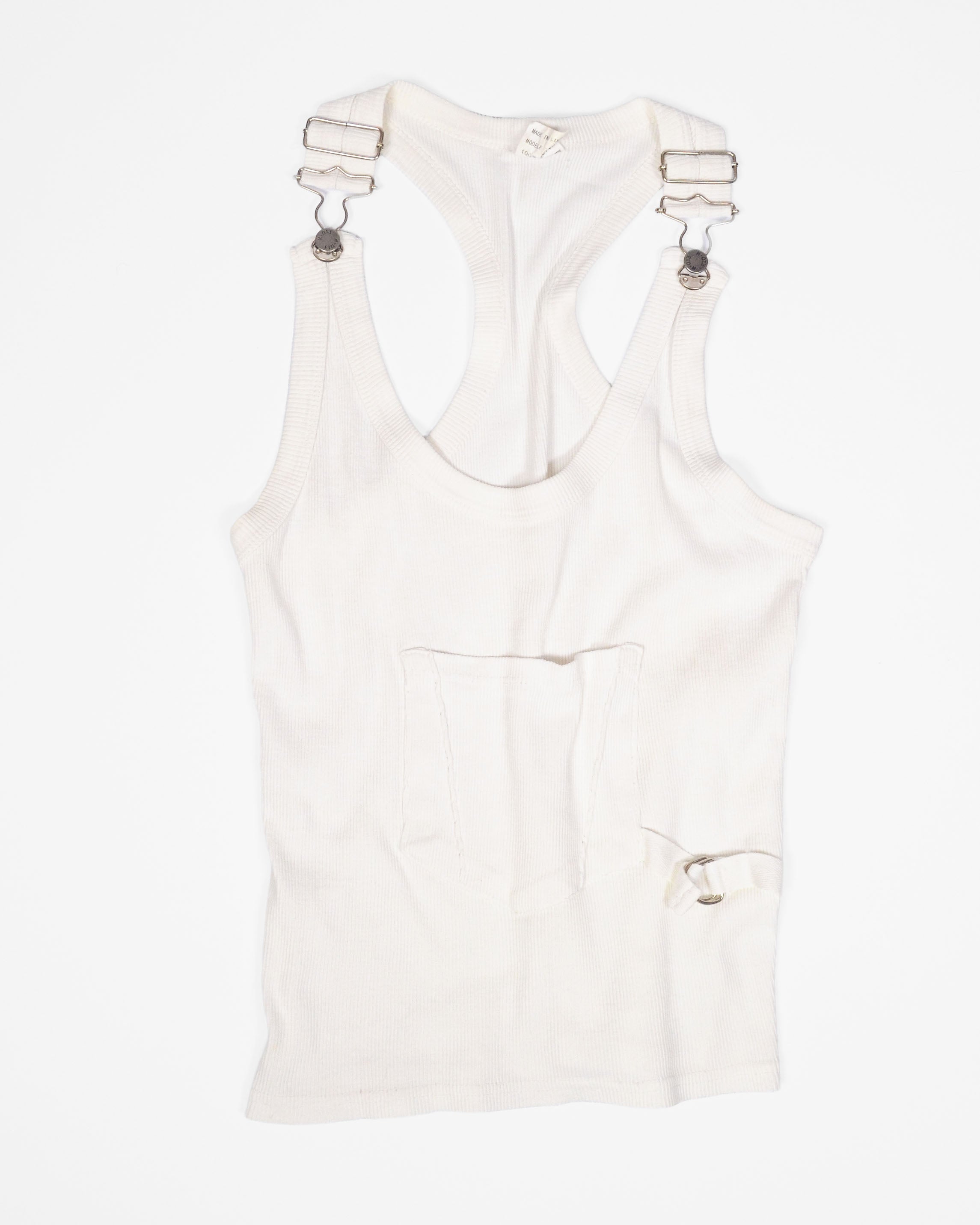 VINTAGE MADE IN ITALY HARDWARE RACERBACK RIBBED TANK