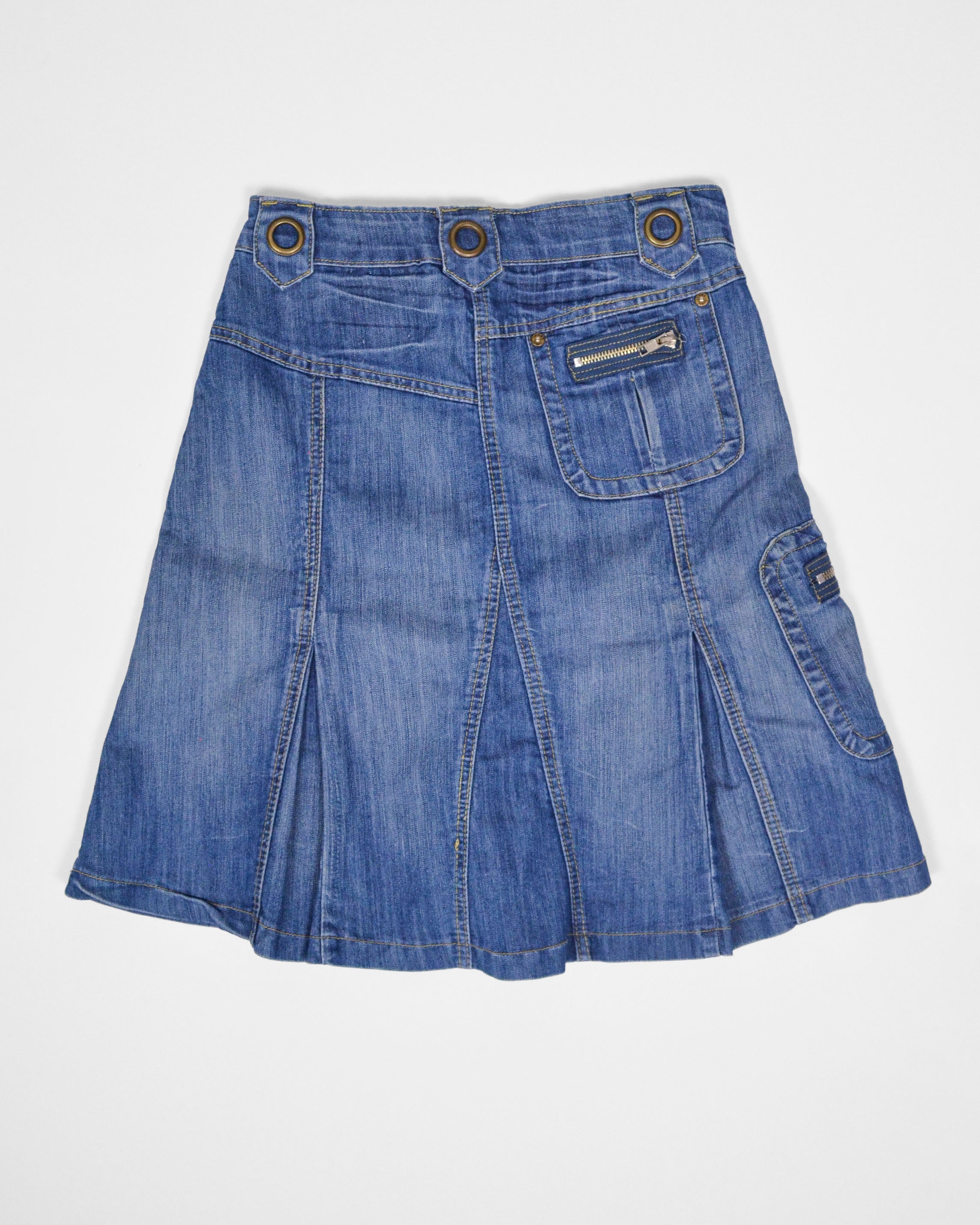 VINTAGE CACHE CACHE ITALIAN DENIM CARGO SKIRT