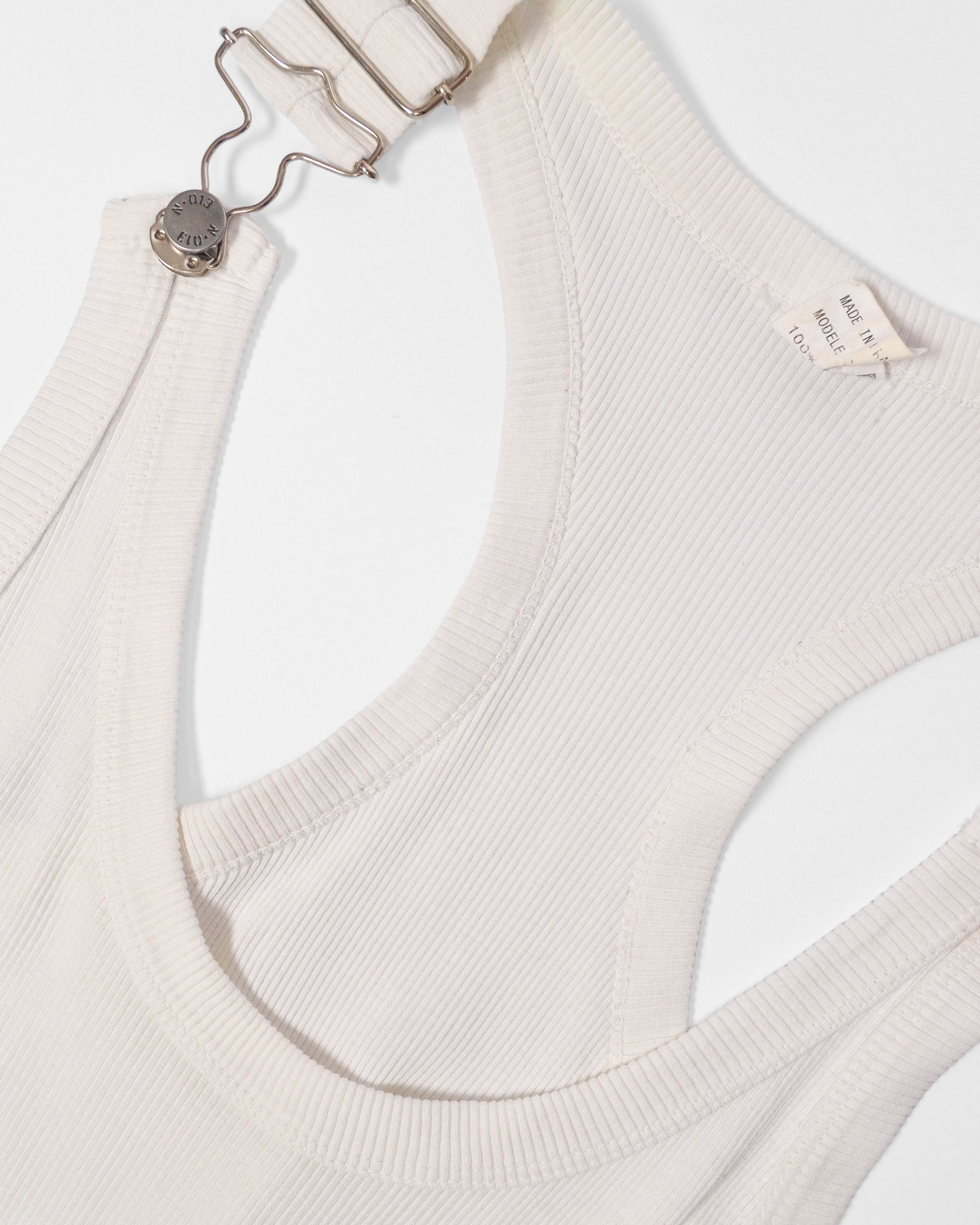 VINTAGE MADE IN ITALY HARDWARE RACERBACK RIBBED TANK