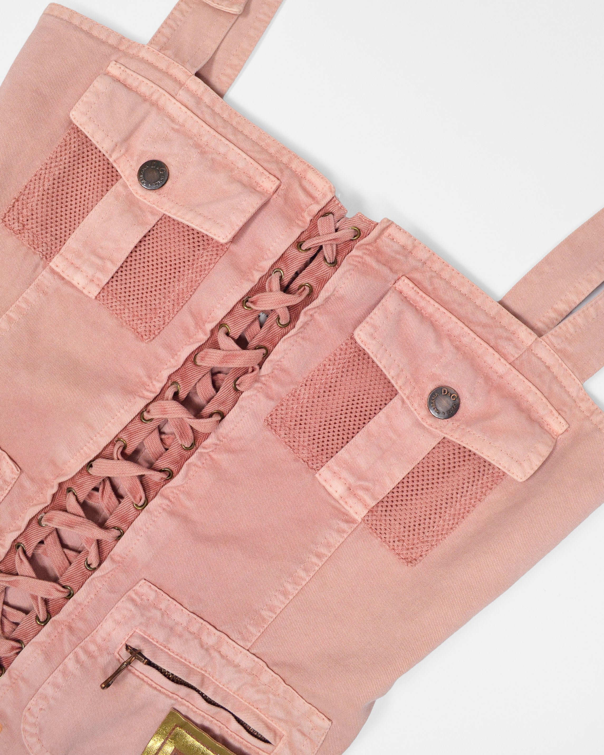 SS2003 DOLCE & GABBANA LACE-UP UTILITY CORSET TOP