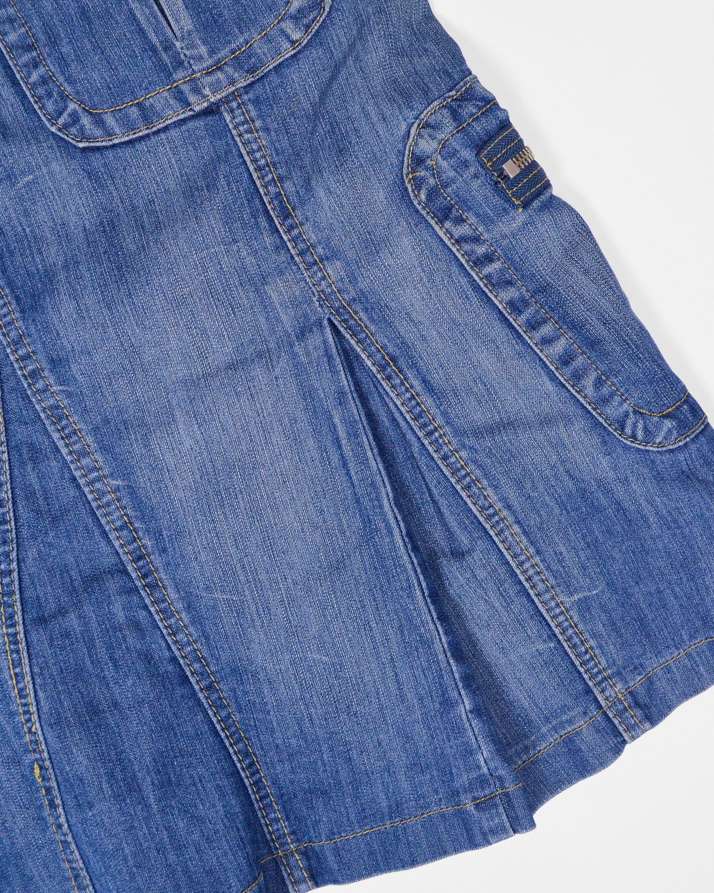 VINTAGE CACHE CACHE ITALIAN DENIM CARGO SKIRT