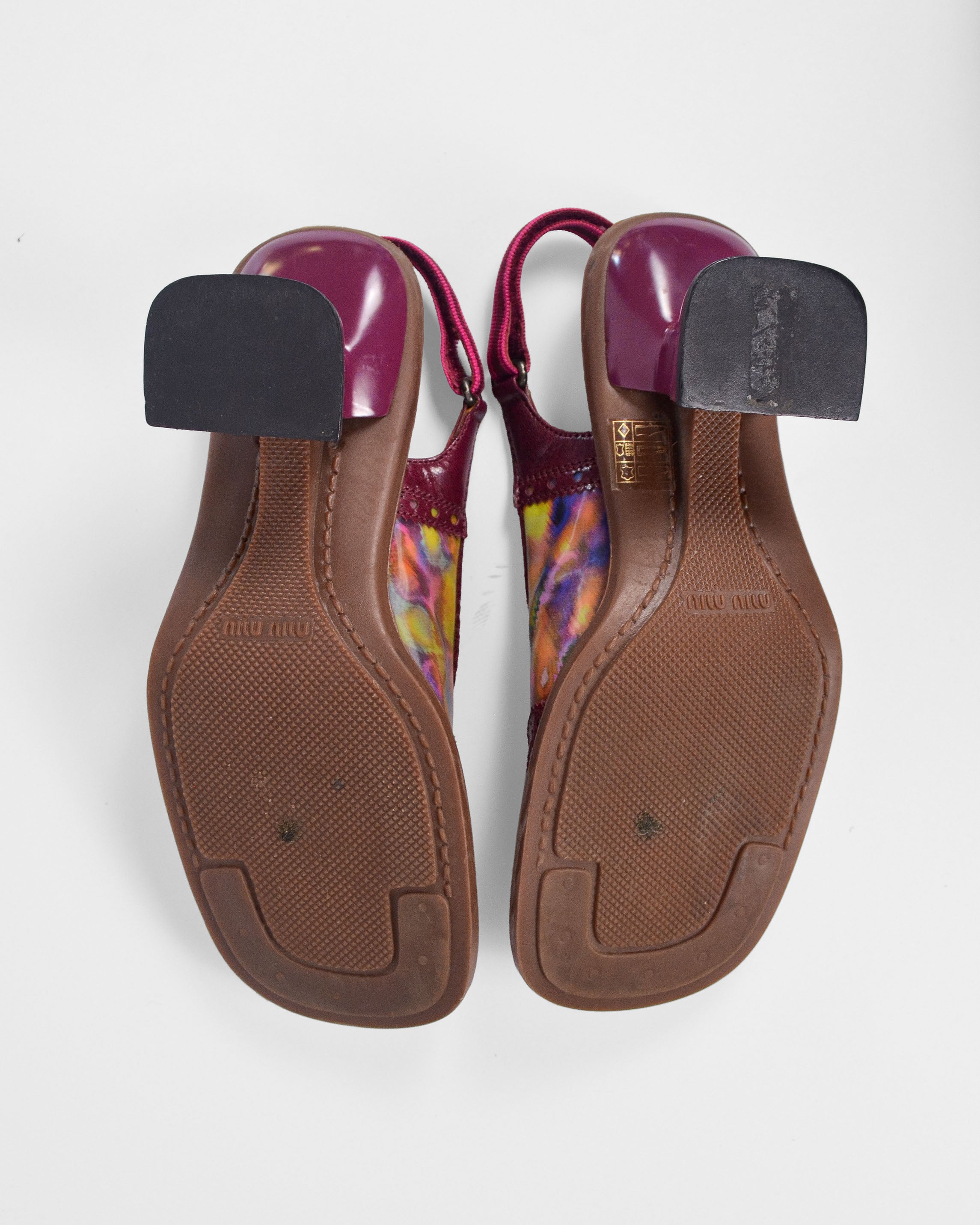 RARE Miu Miu FW1999 Holographic Slingback Heels + Waistbelt