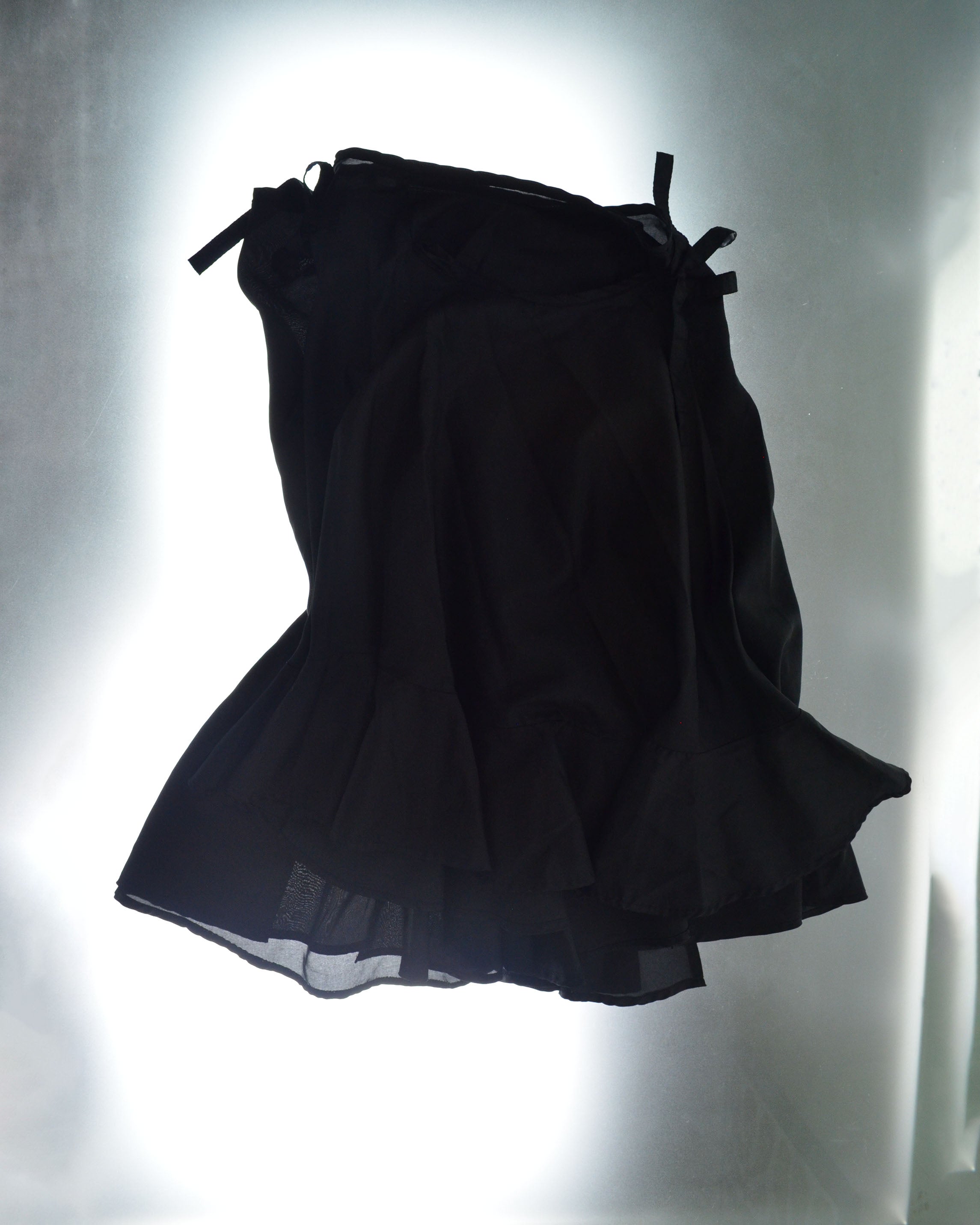 COMME DES GARÇONS TRICOT BLACK WRAP SKIRT