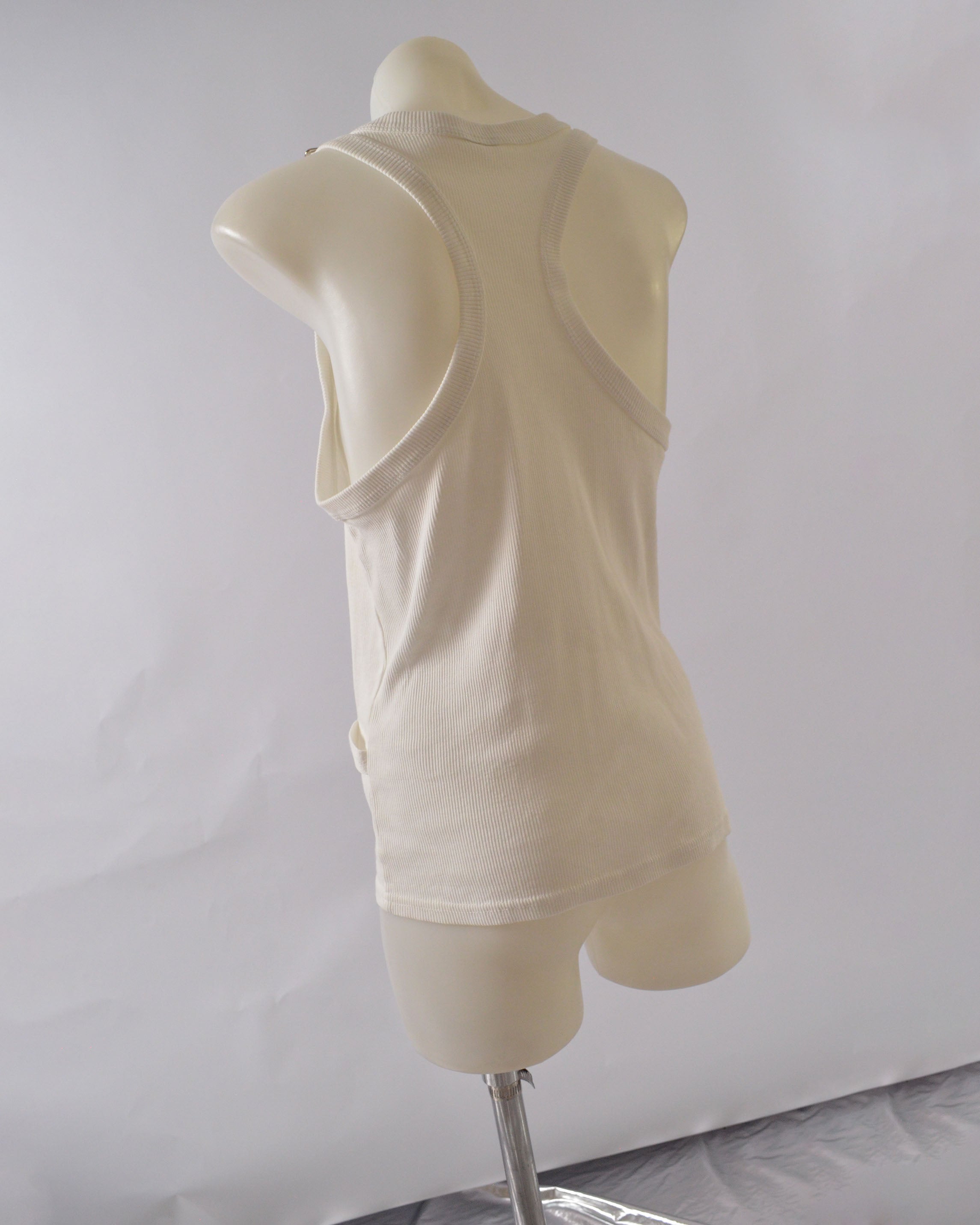 VINTAGE MADE IN ITALY HARDWARE RACERBACK RIBBED TANK