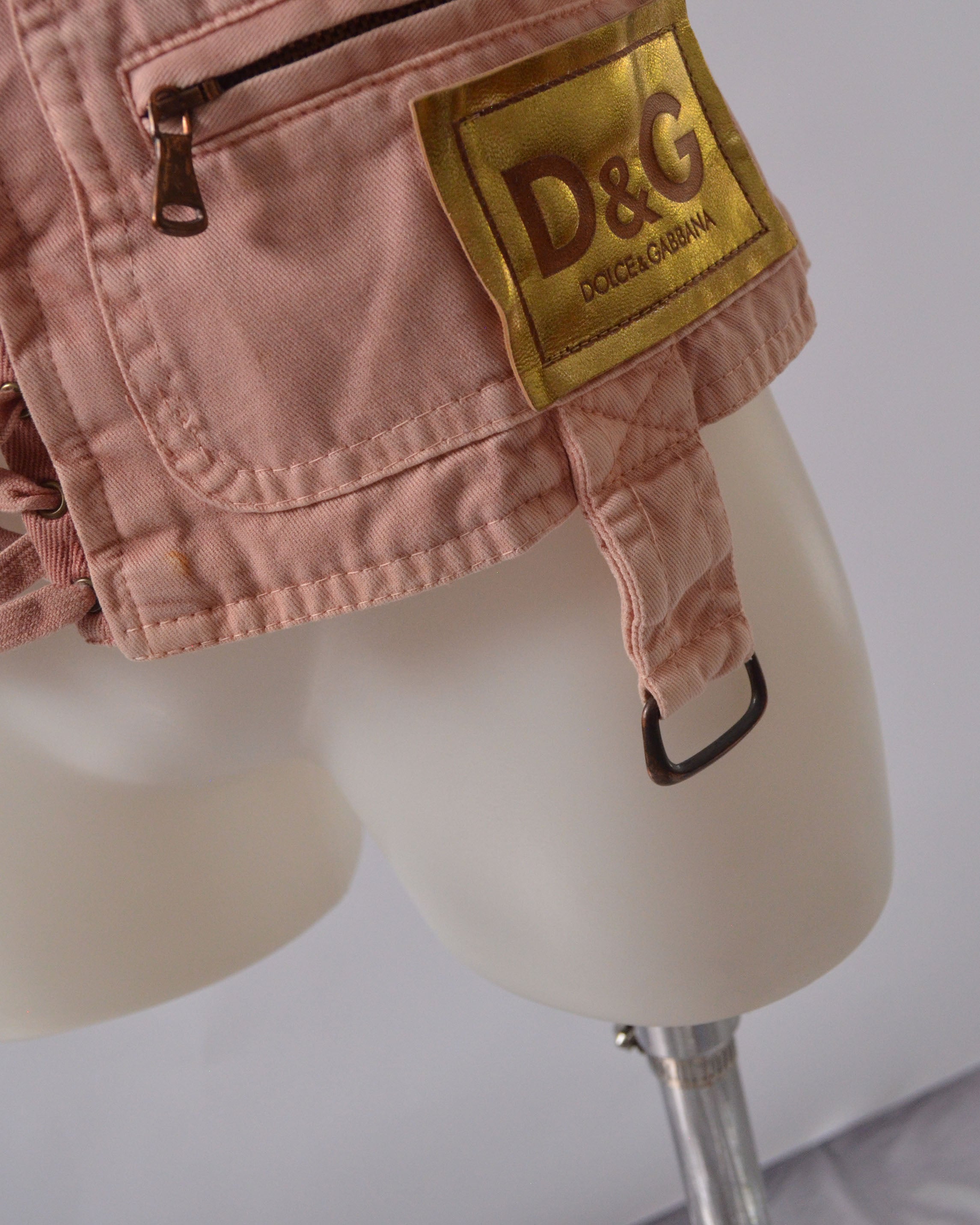 SS2003 DOLCE & GABBANA LACE-UP UTILITY CORSET TOP
