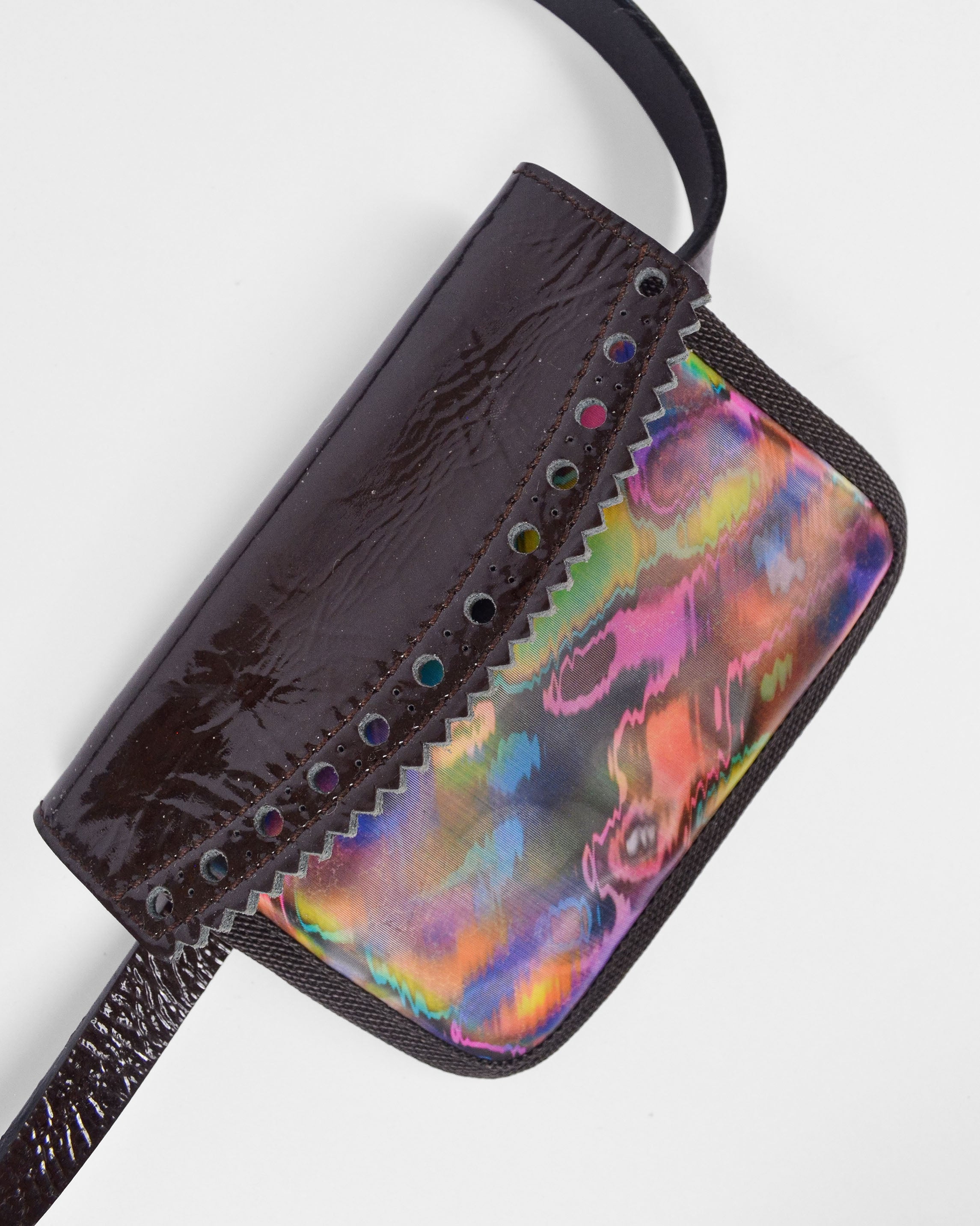 RARE Miu Miu FW1999 Holographic Slingback Heels + Waistbelt