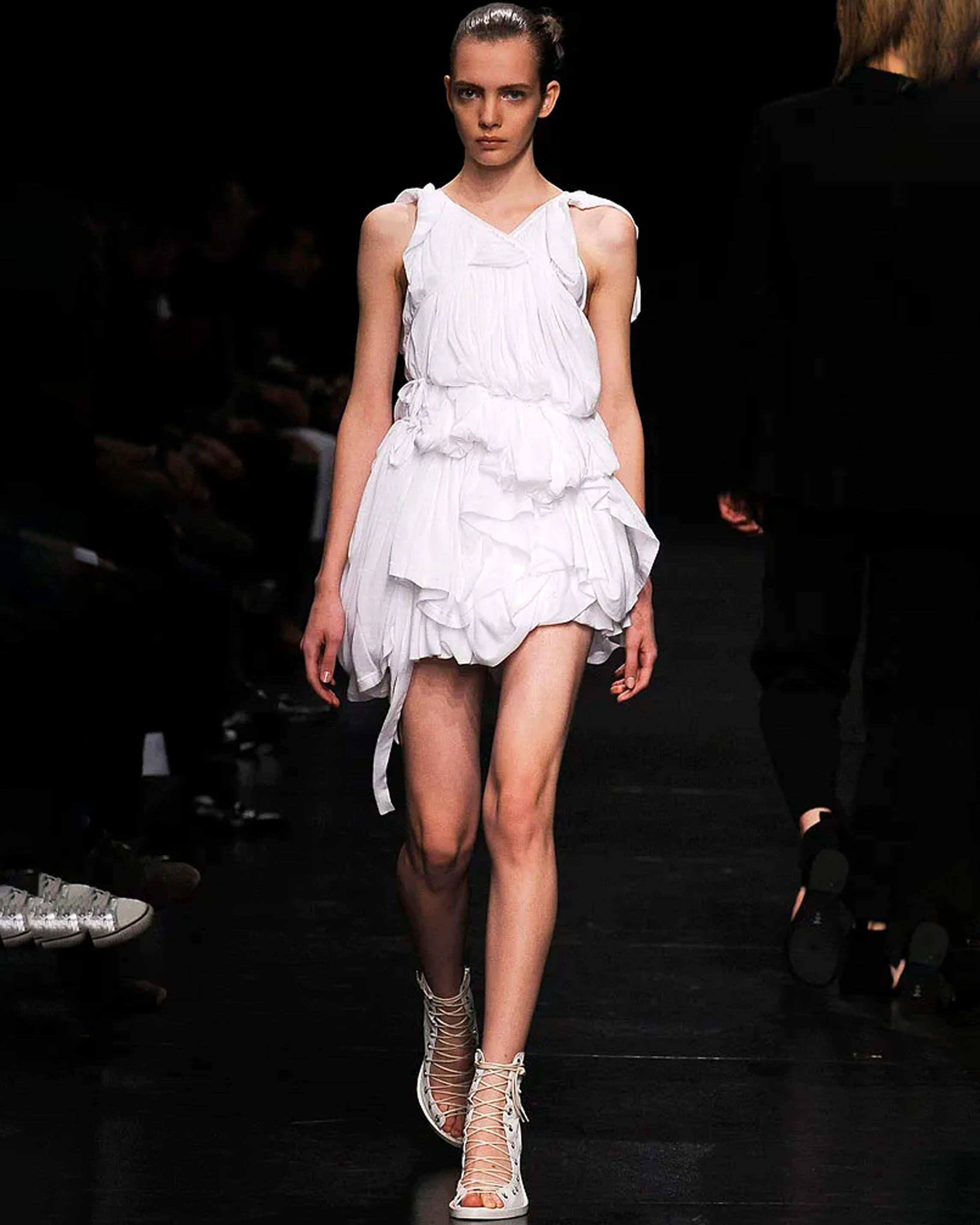 SPRING SUMMER 2009 CORSET LACE-UP LEATHER HEELS