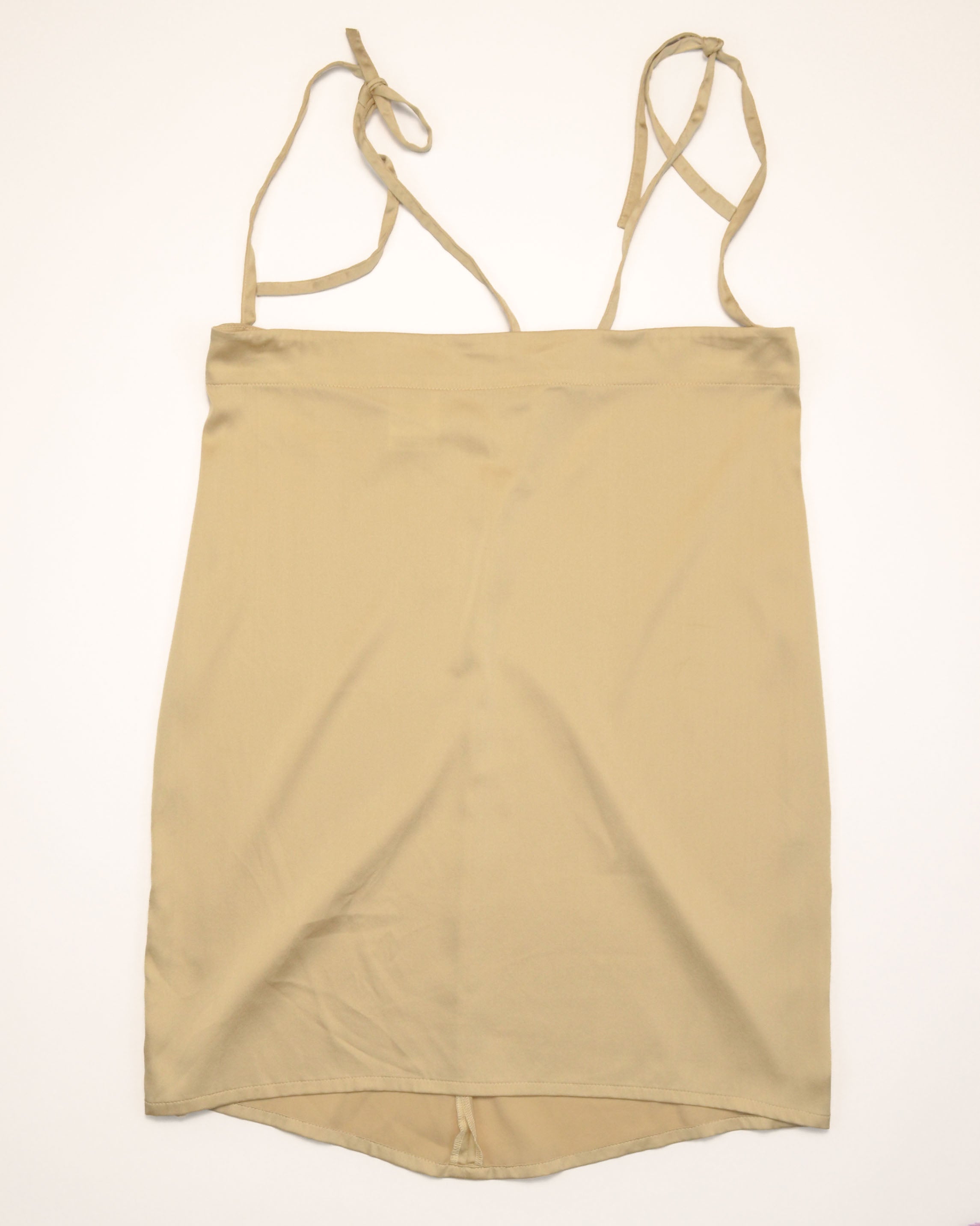 SILK BLEND TIE STRAP TUNIC TOP