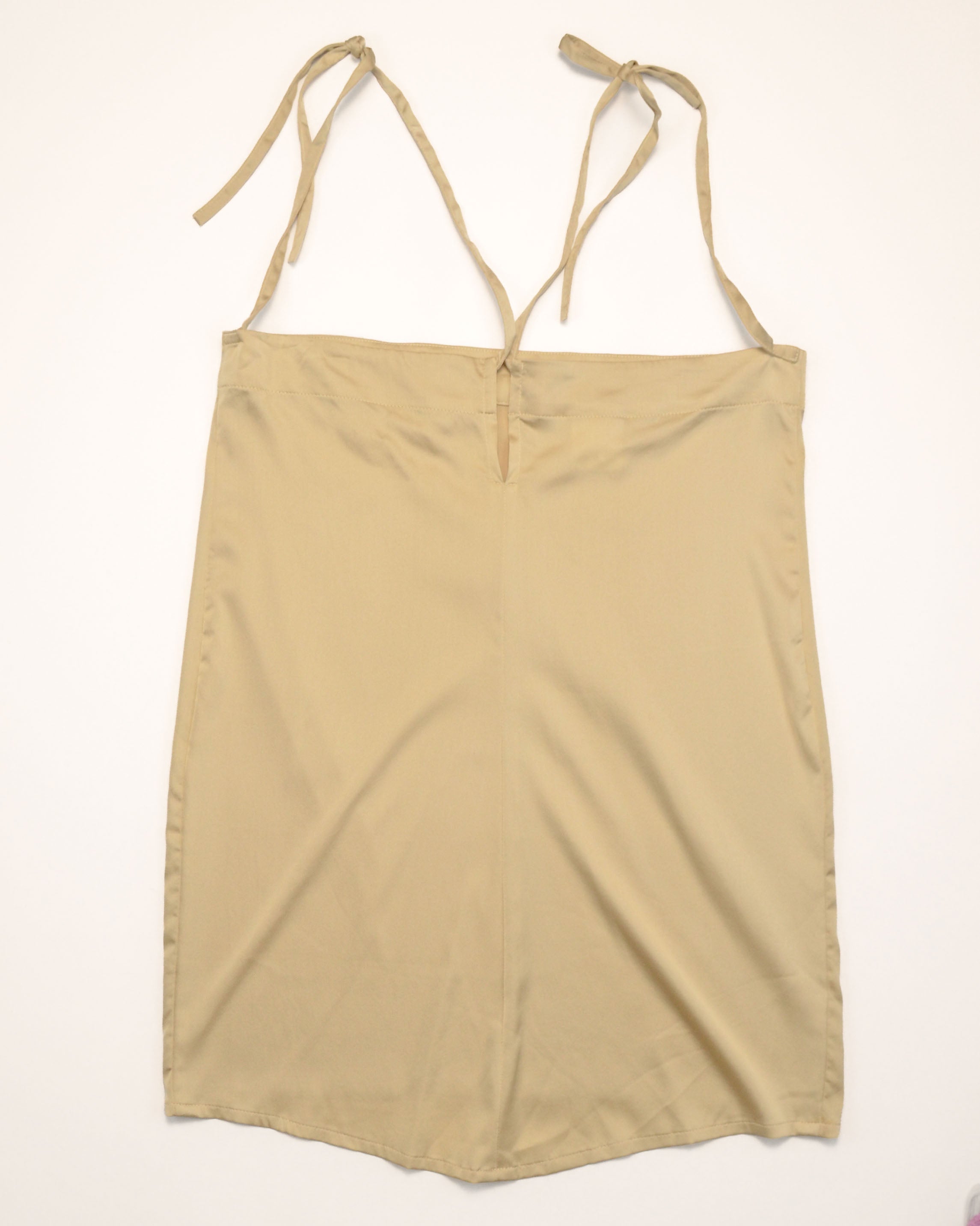 SILK BLEND TIE STRAP TUNIC TOP