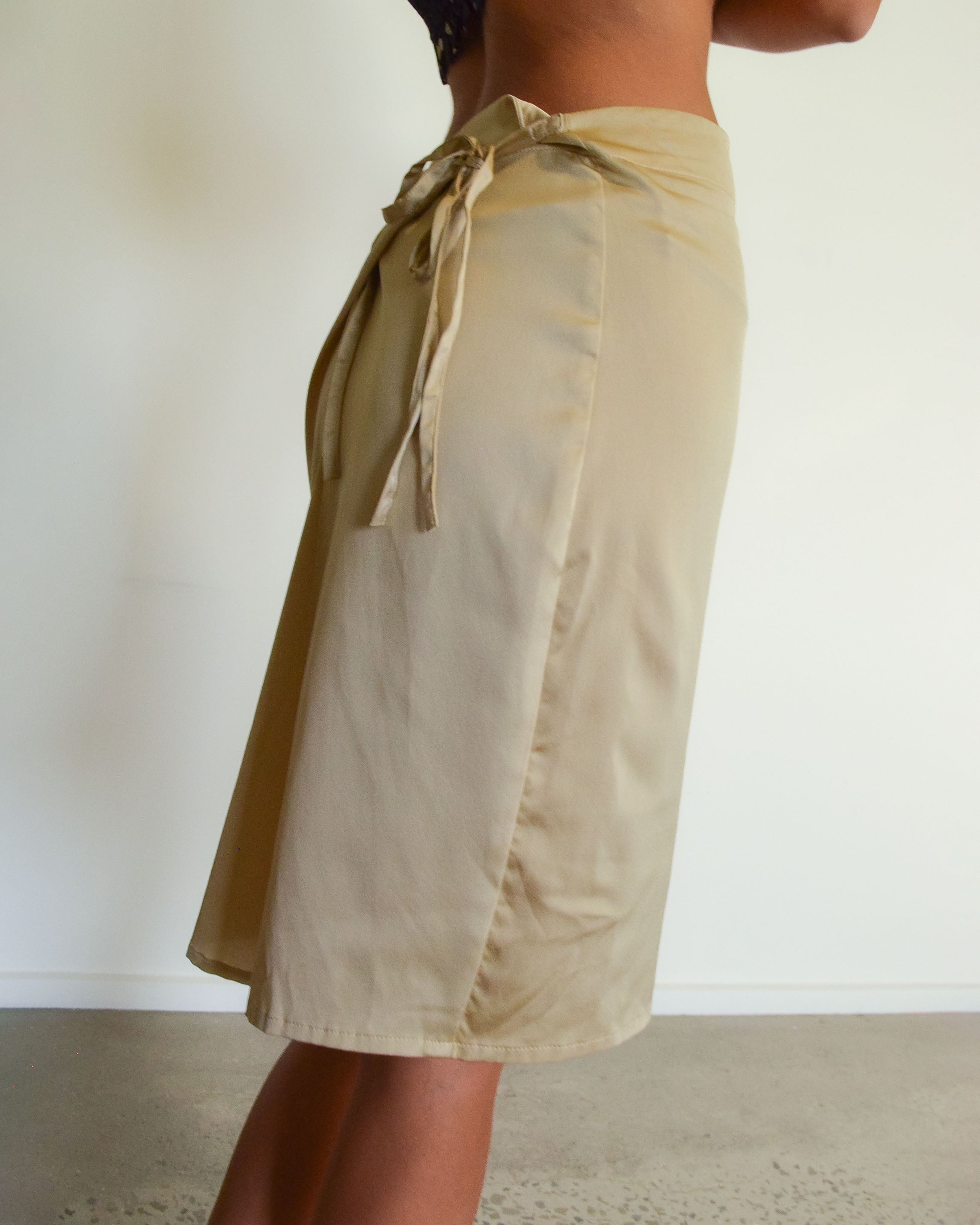 SILK BLEND TIE STRAP TUNIC TOP