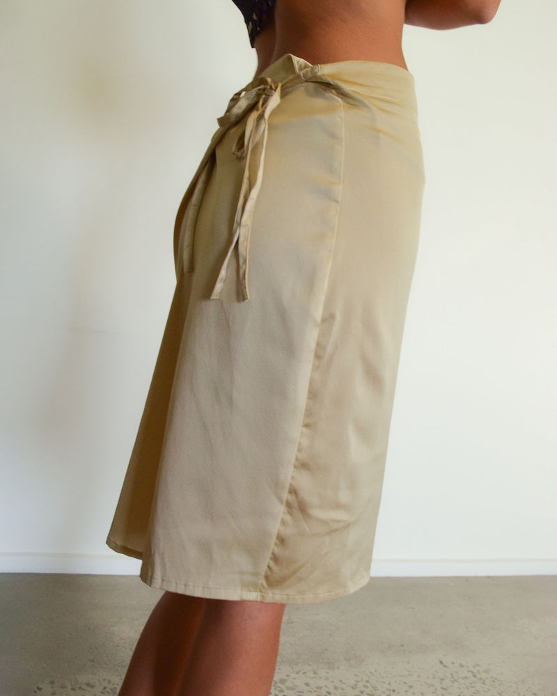 SILK BLEND TIE STRAP TUNIC TOP