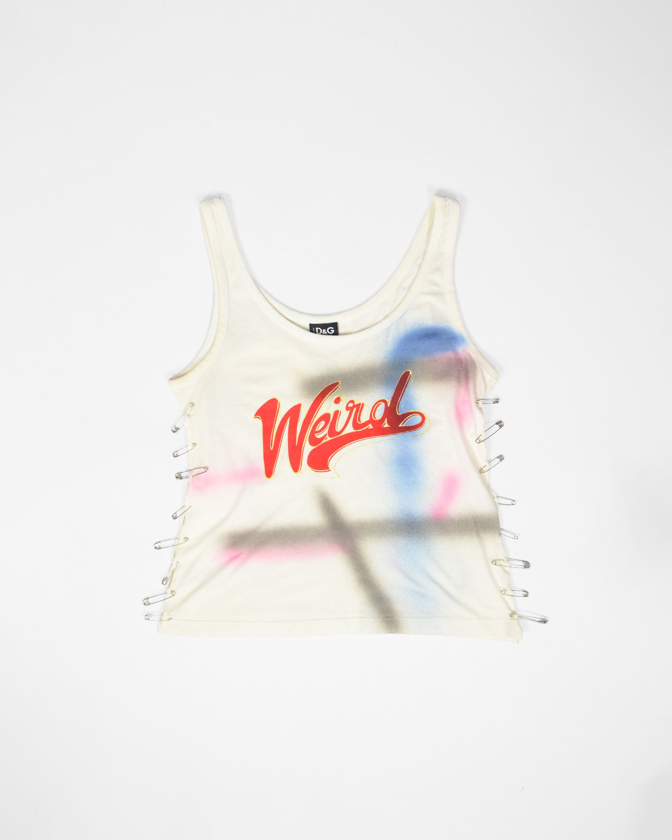 DOLCE & GABBANA 2000s "WEIRD" SAFETY PIN TOP