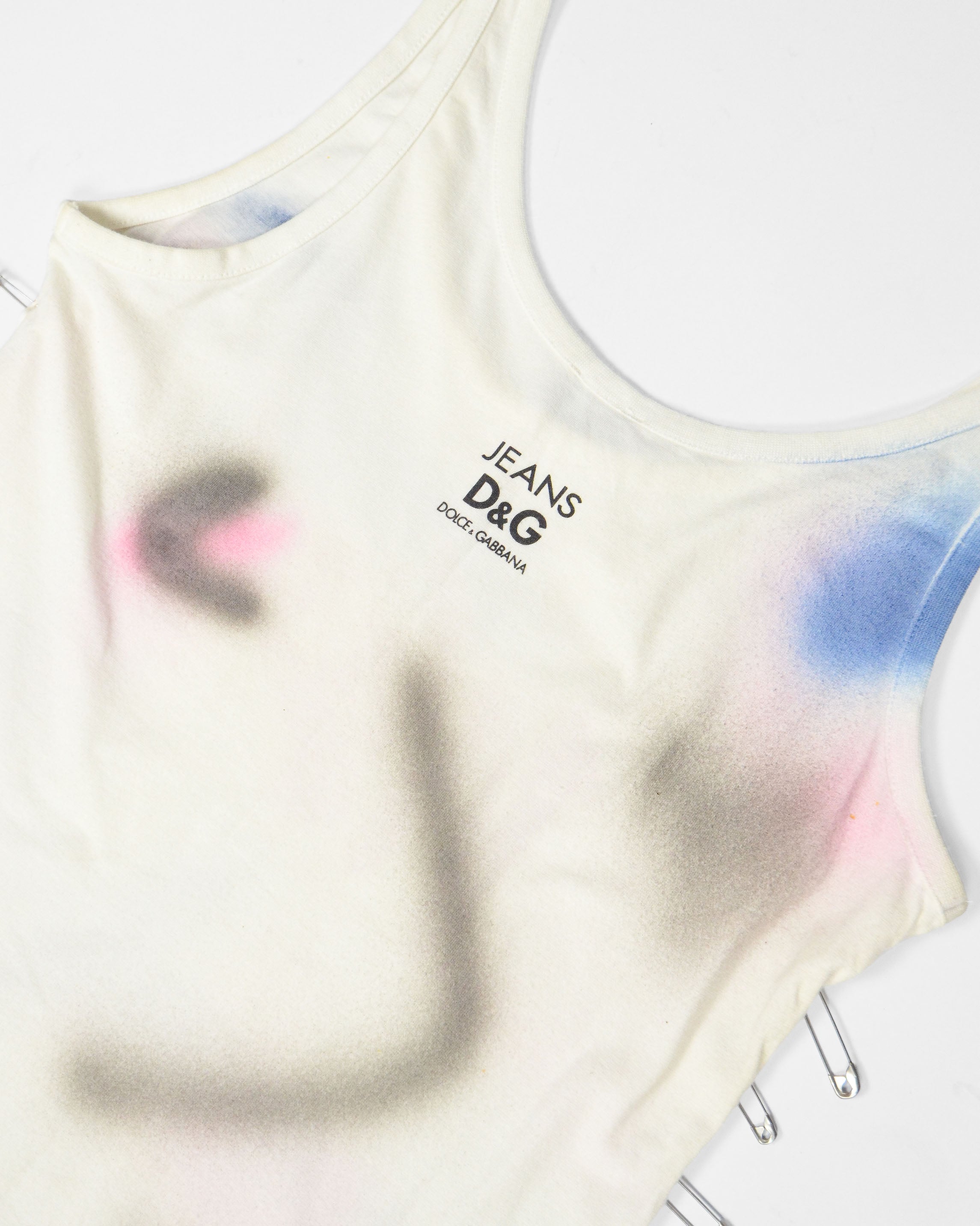 DOLCE & GABBANA 2000s "WEIRD" SAFETY PIN TOP