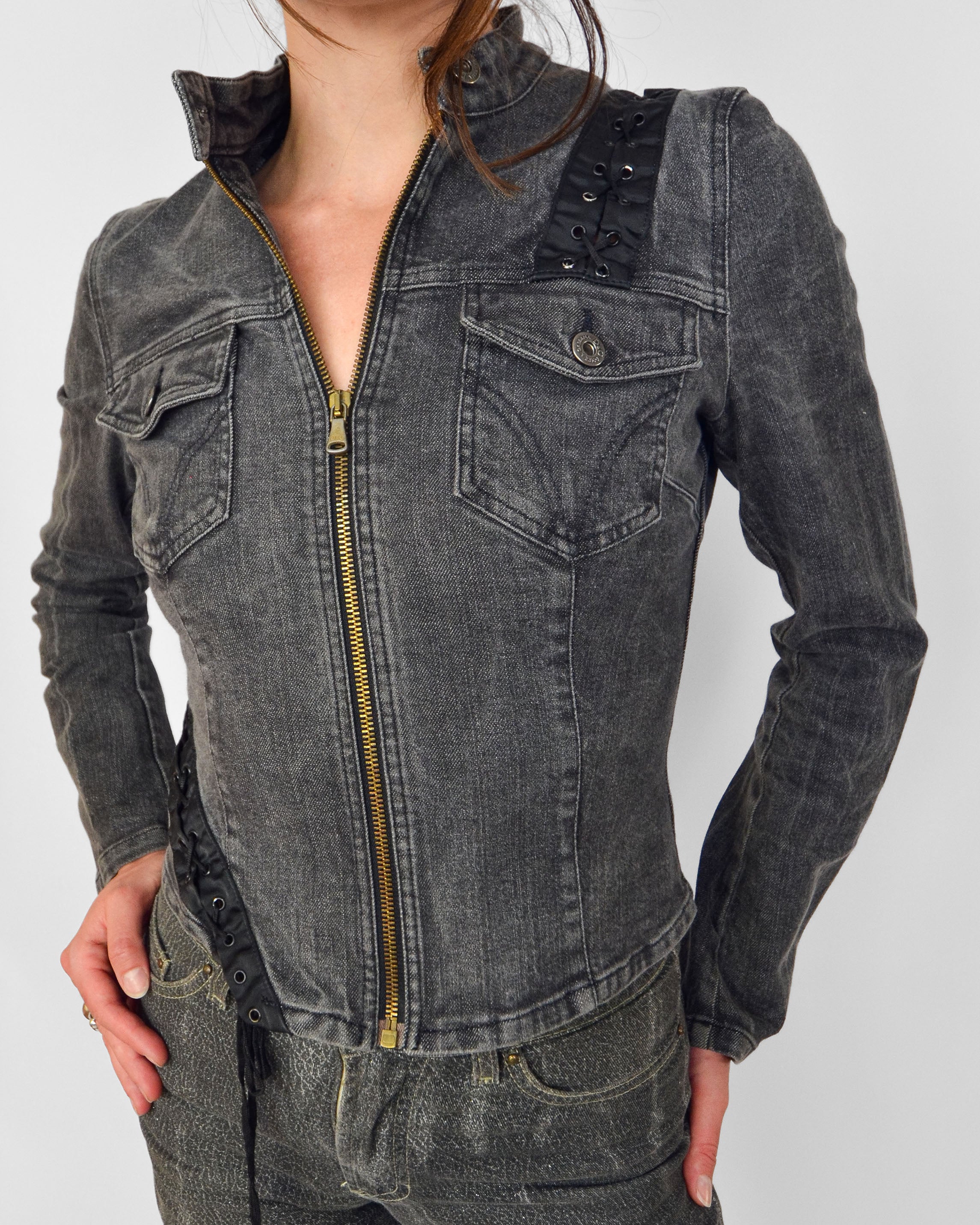 DOLCE & GABBANA 2000'S LACE UP JACKET