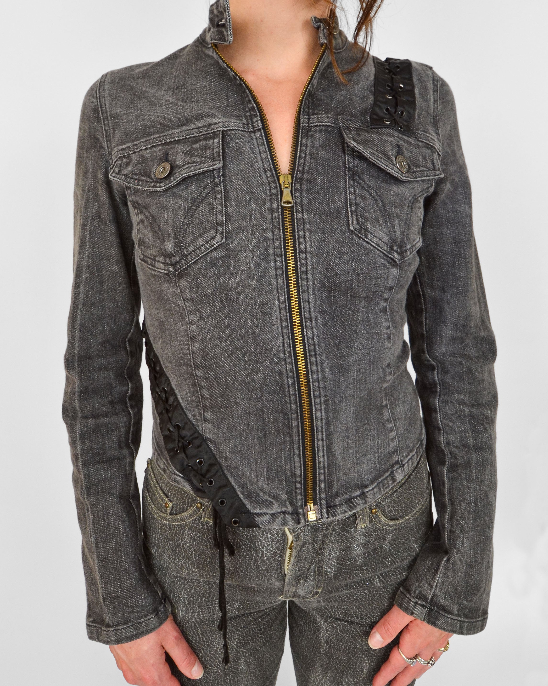 DOLCE & GABBANA 2000'S LACE UP JACKET