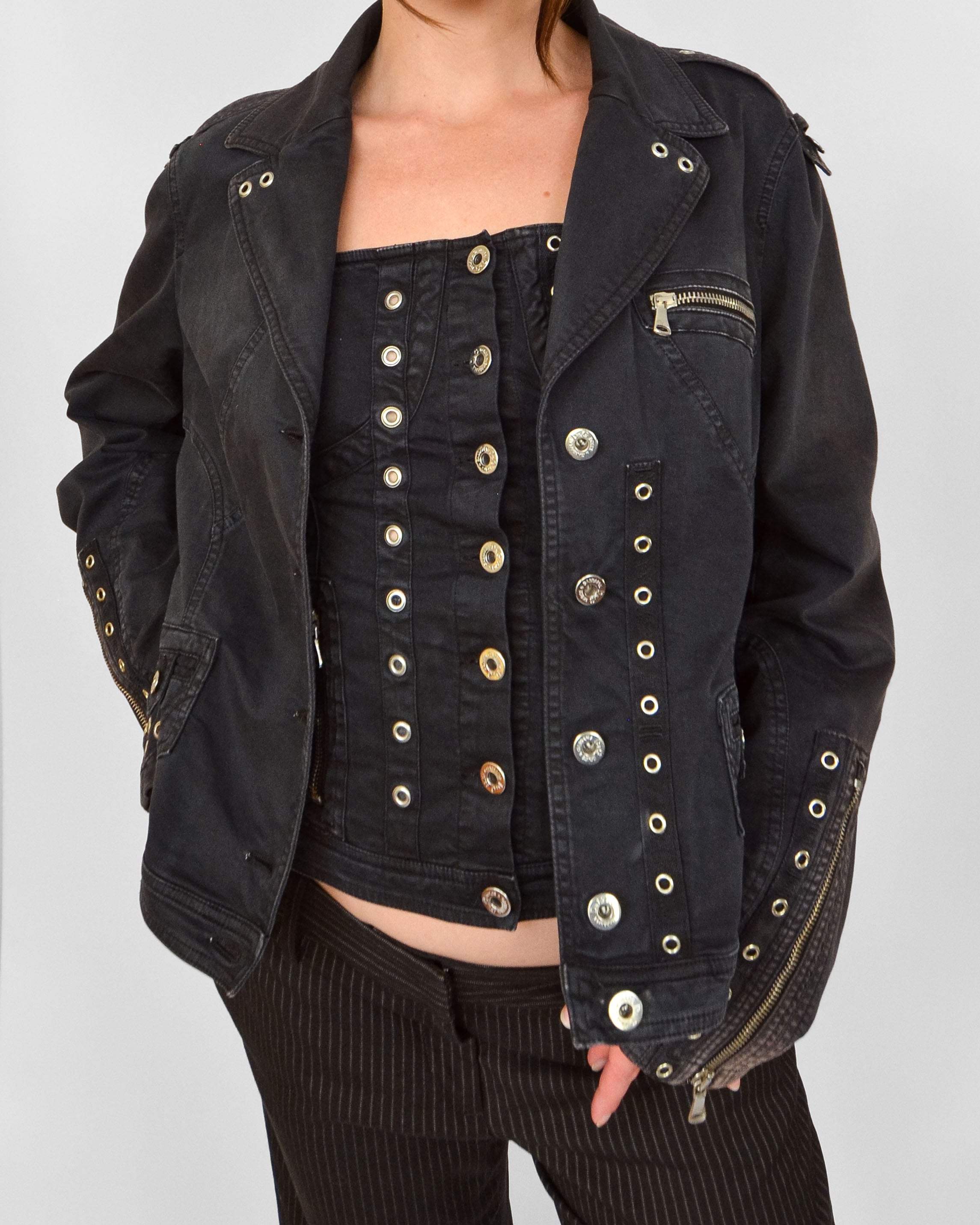 2000'S EYELET STUDDED JACKET