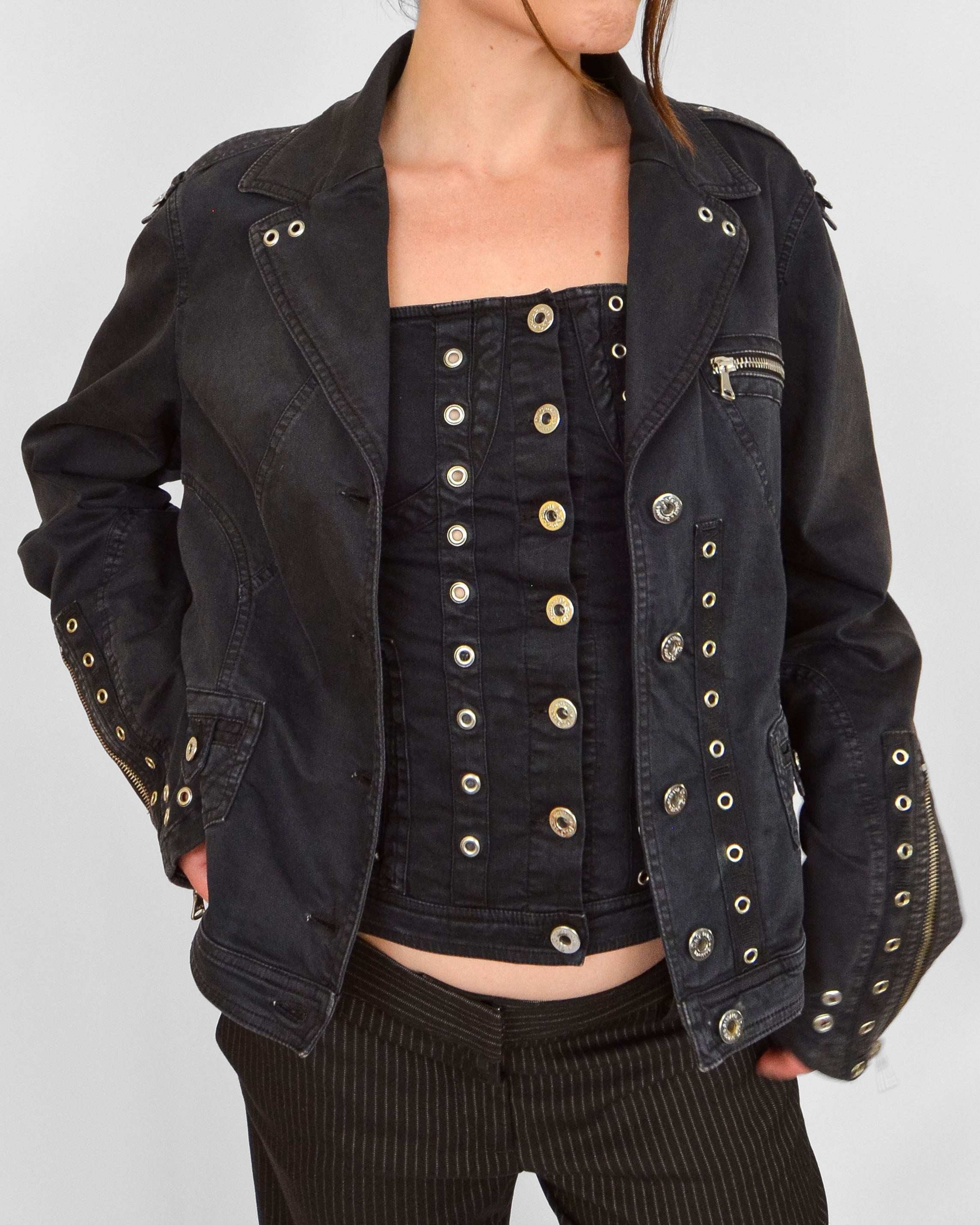 2000'S EYELET STUDDED JACKET
