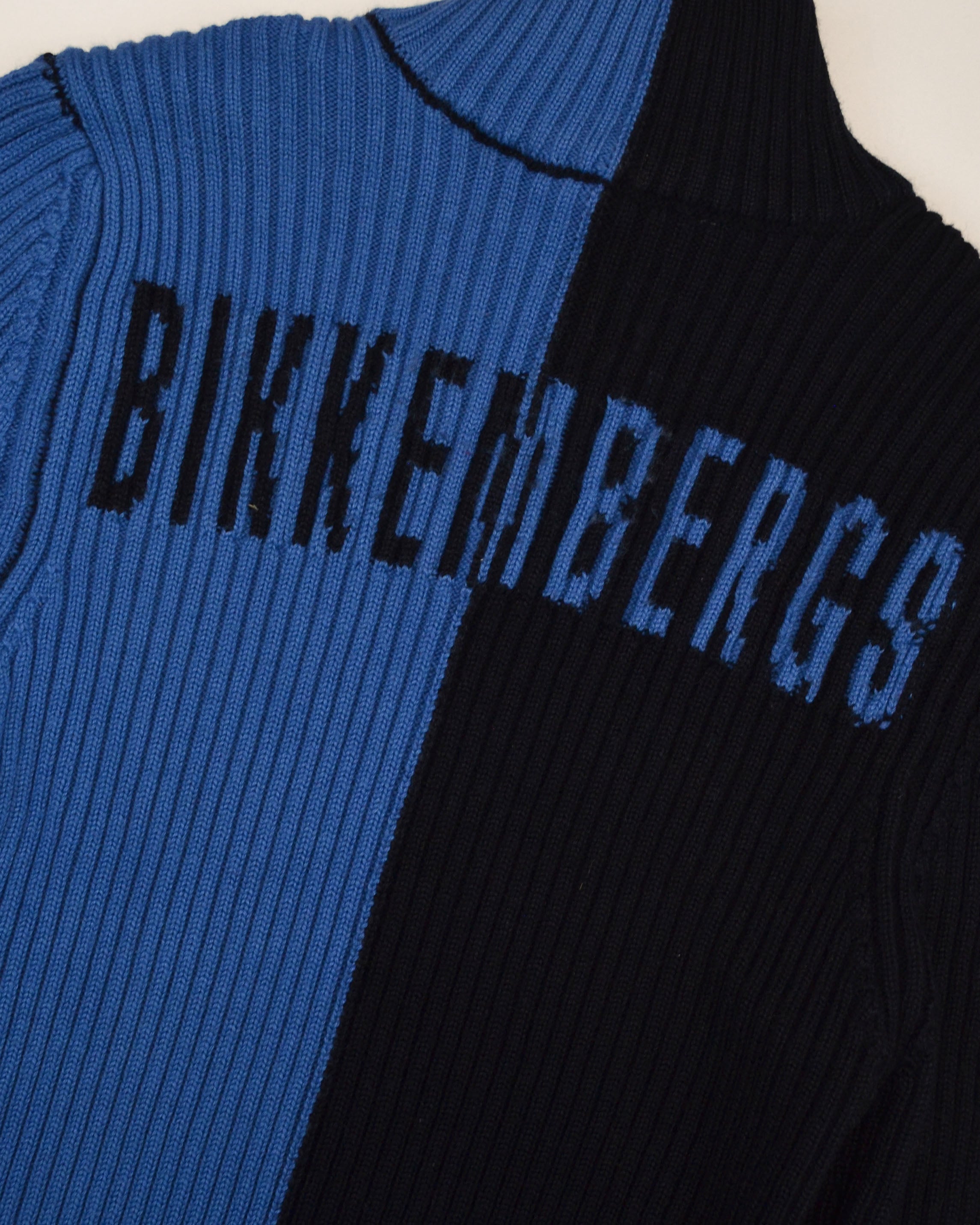 2000s TWO TONE RIBBED ZIP JUMPER