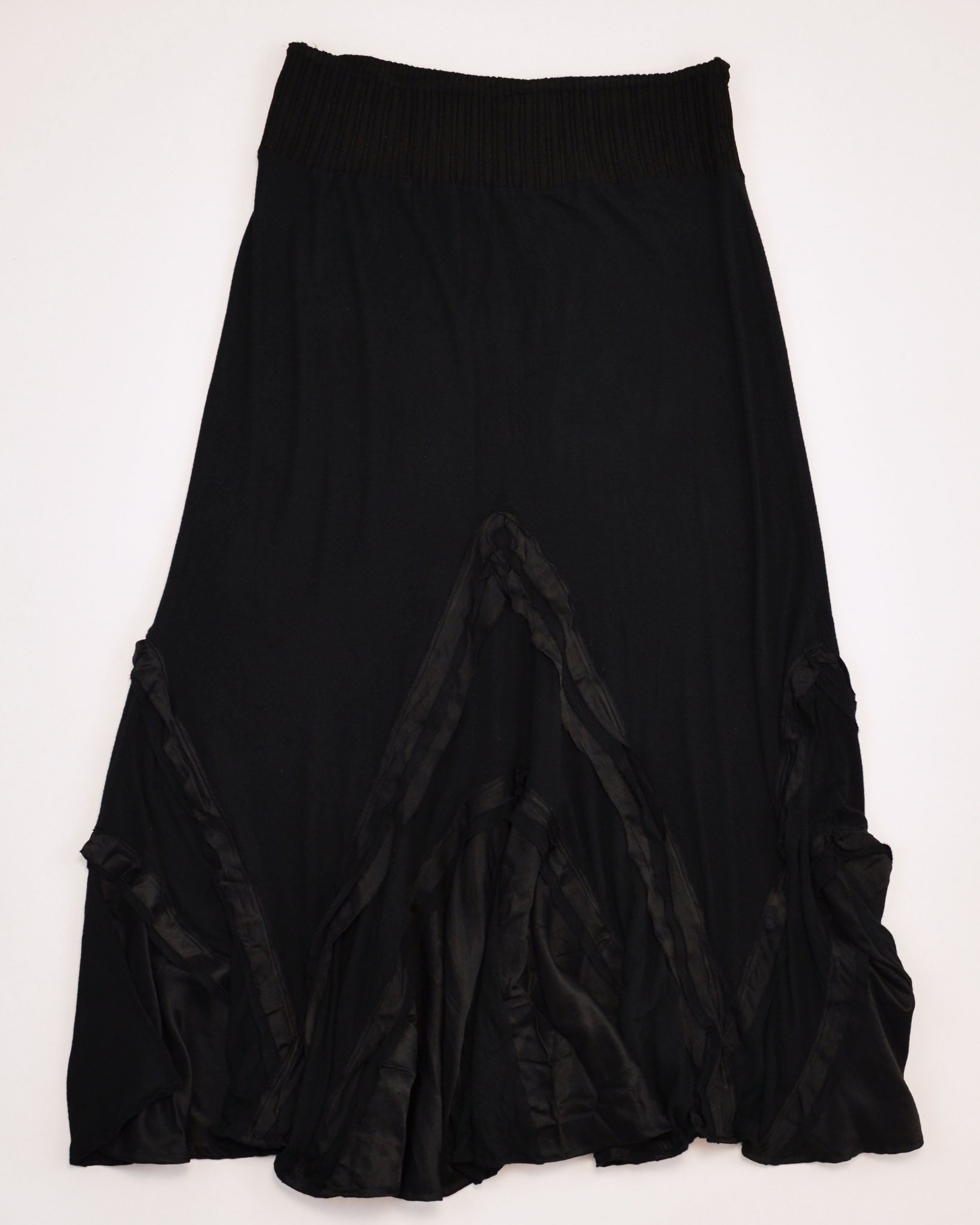 DRAPED PANEL MAXI SKIRT