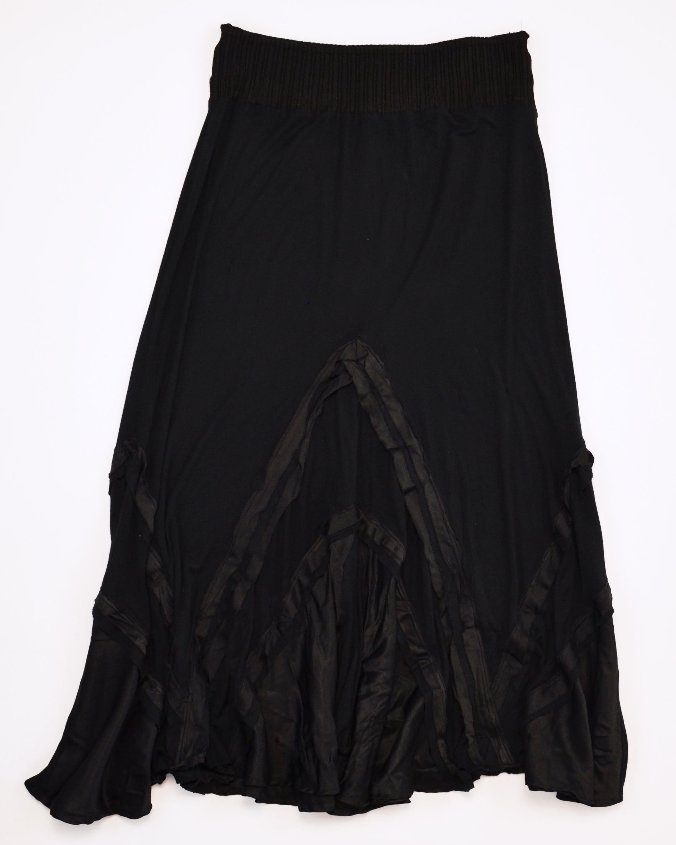 DRAPED PANEL MAXI SKIRT