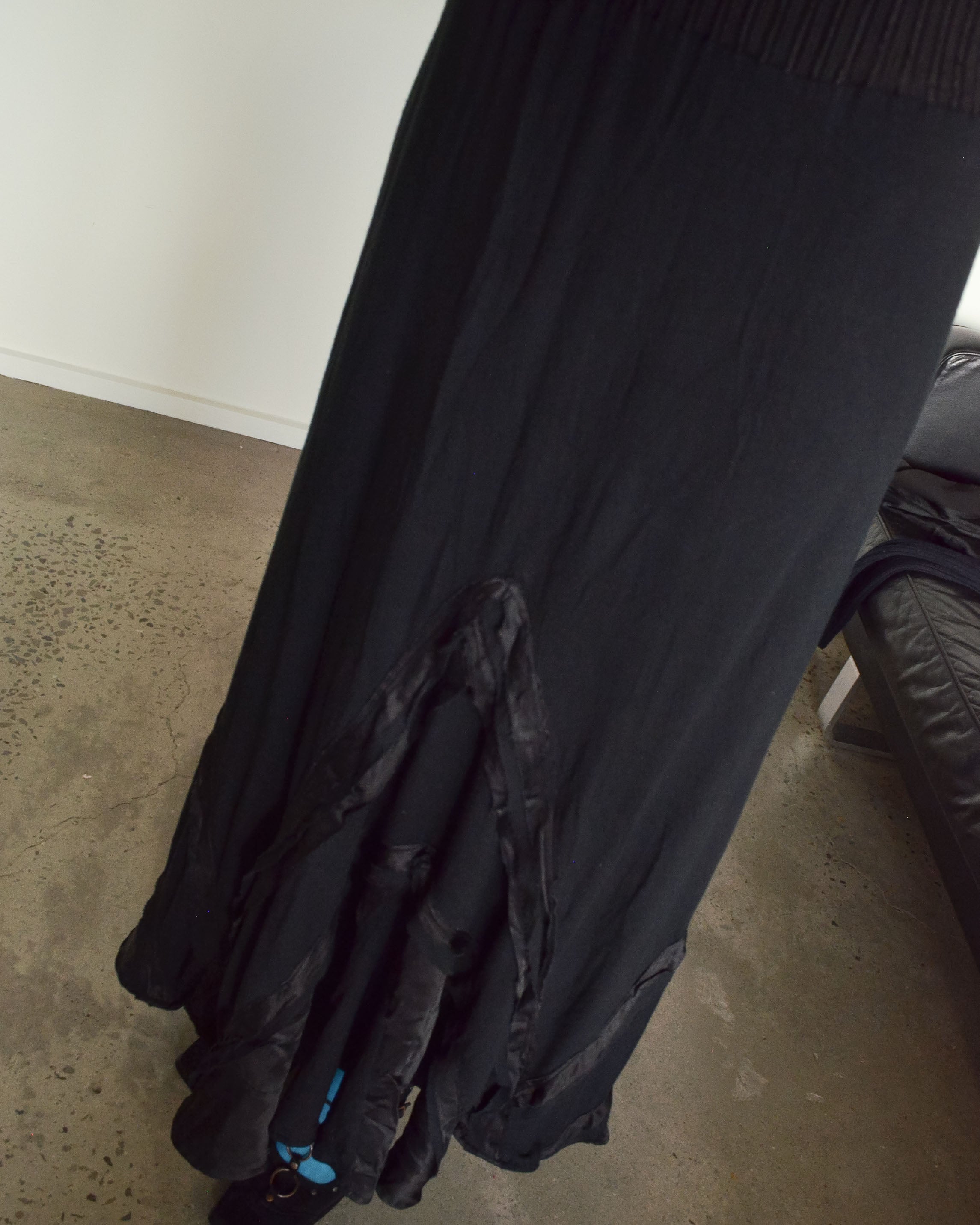 DRAPED PANEL MAXI SKIRT