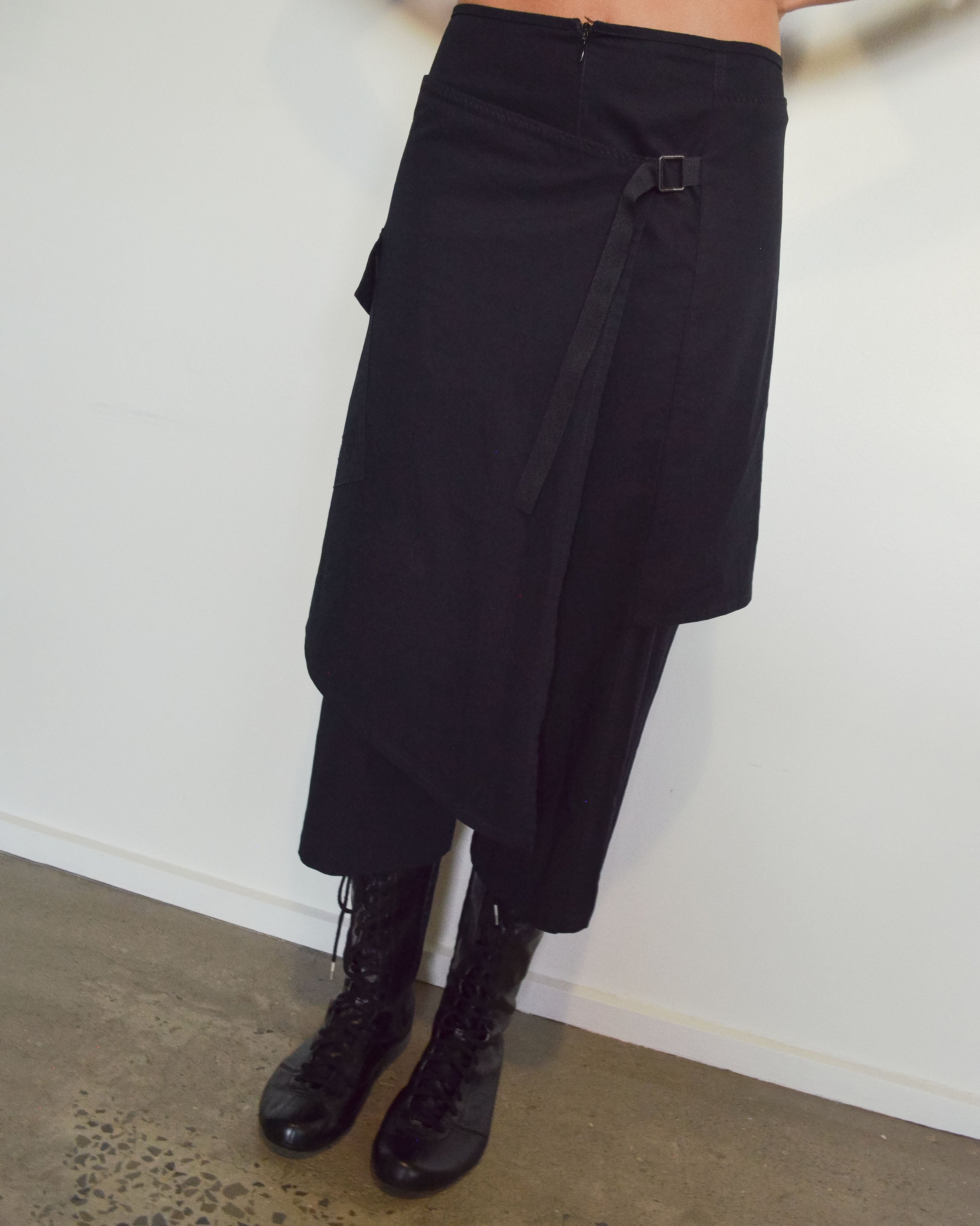 ASYMMETRIC WRAP SKIRT CAPRI TROUSERS