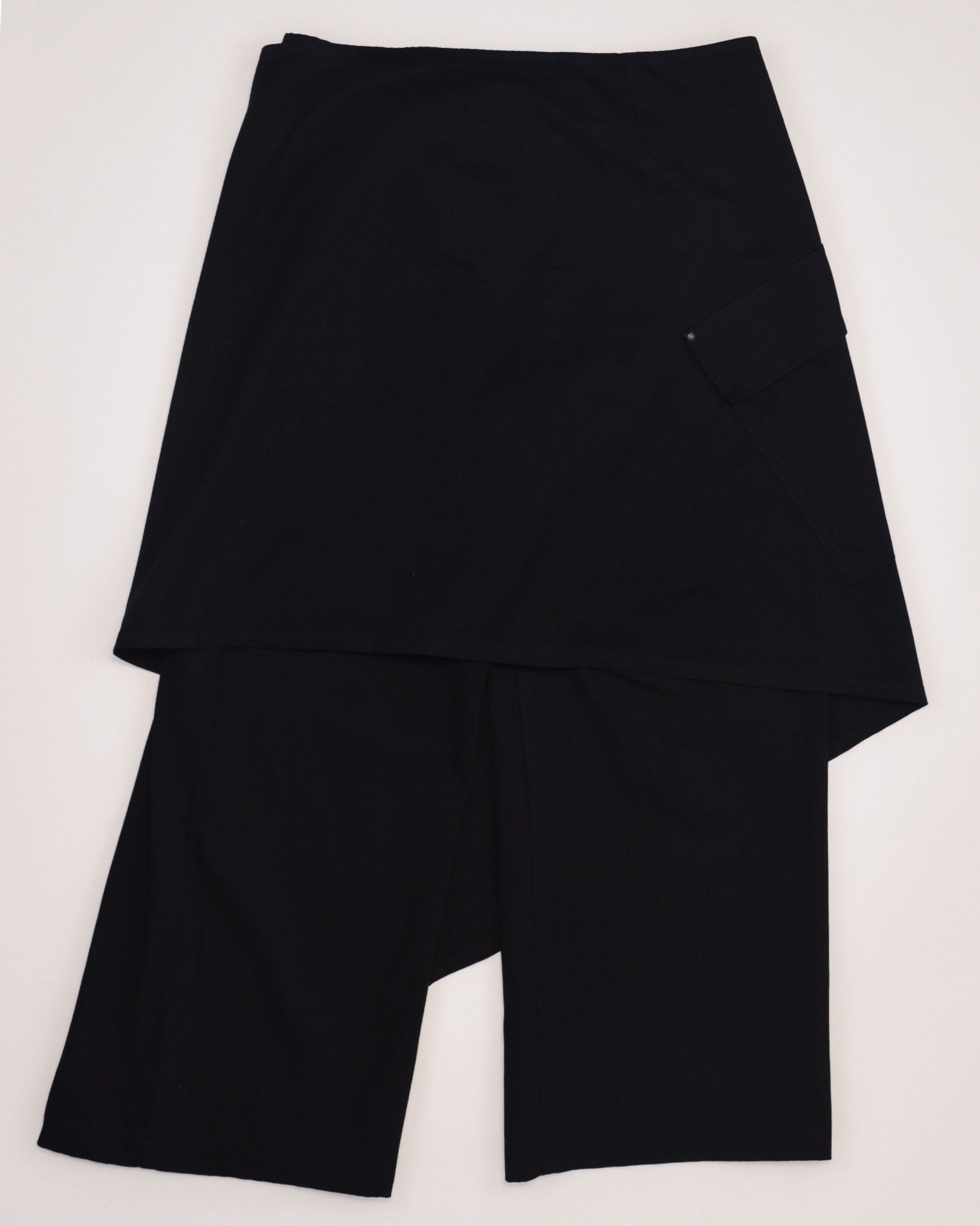 ASYMMETRIC WRAP SKIRT CAPRI TROUSERS