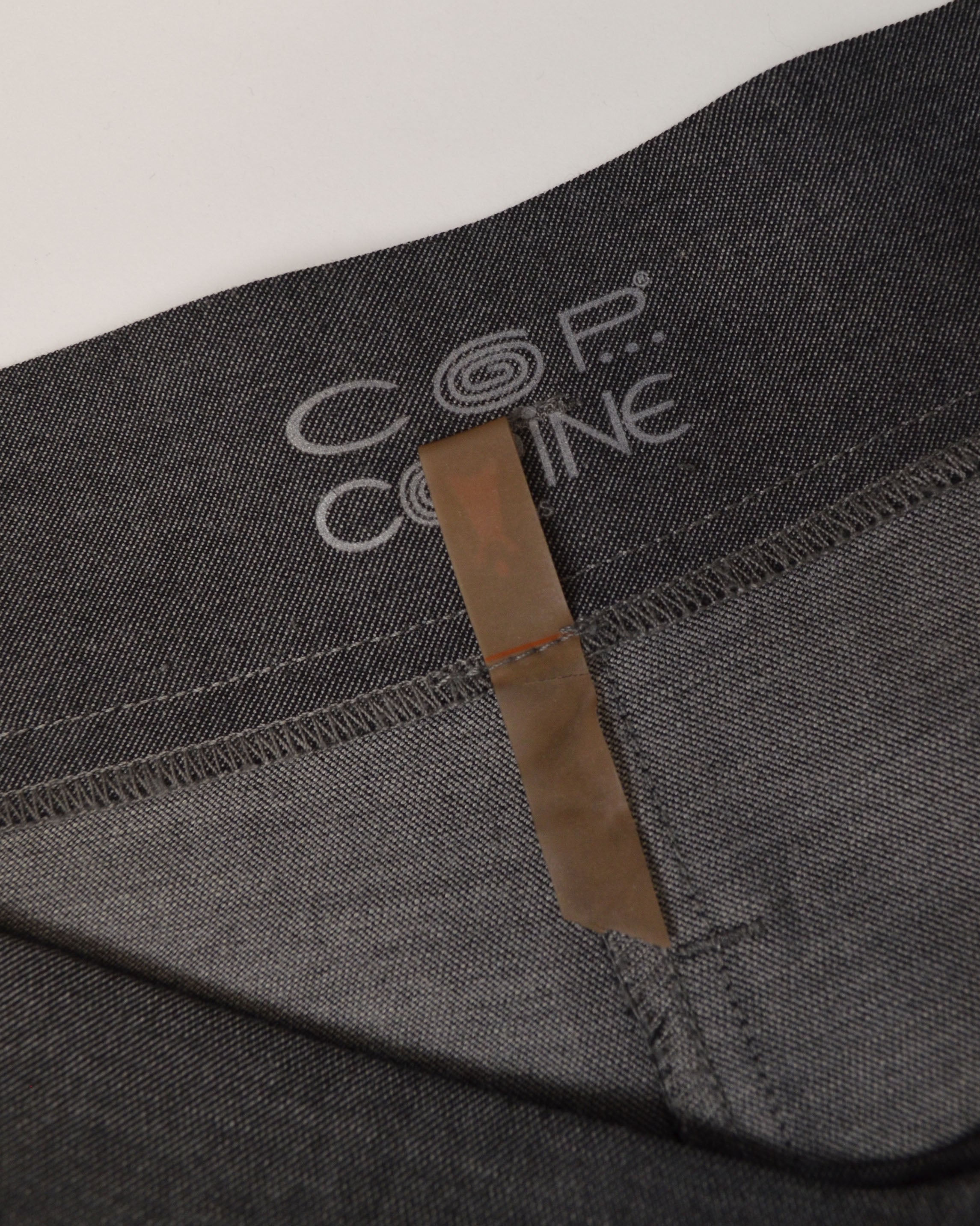 2000S GREY ASYMMETRIC WRAP CAPRI TROUSERS
