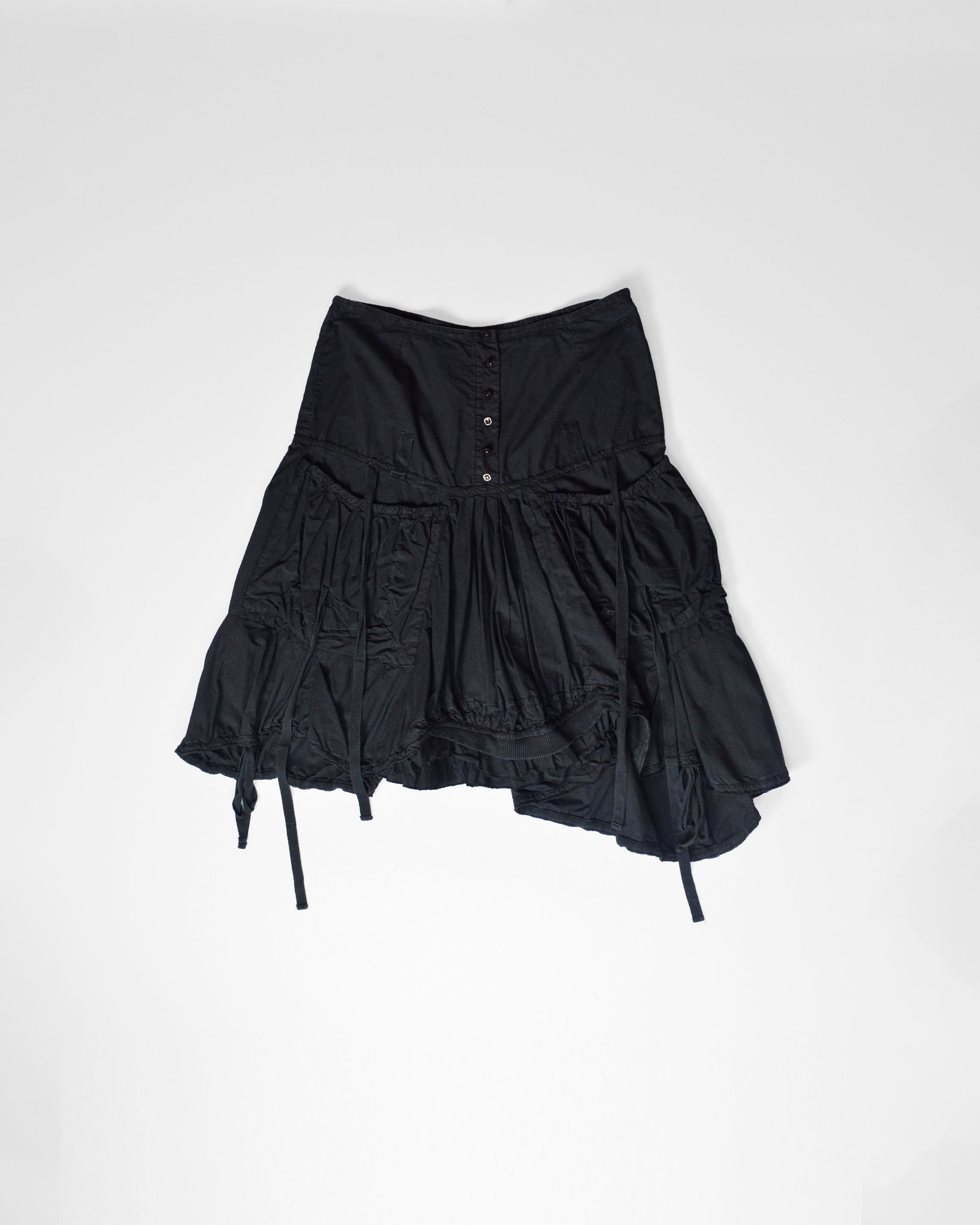 BLACK MIDI SKIRT