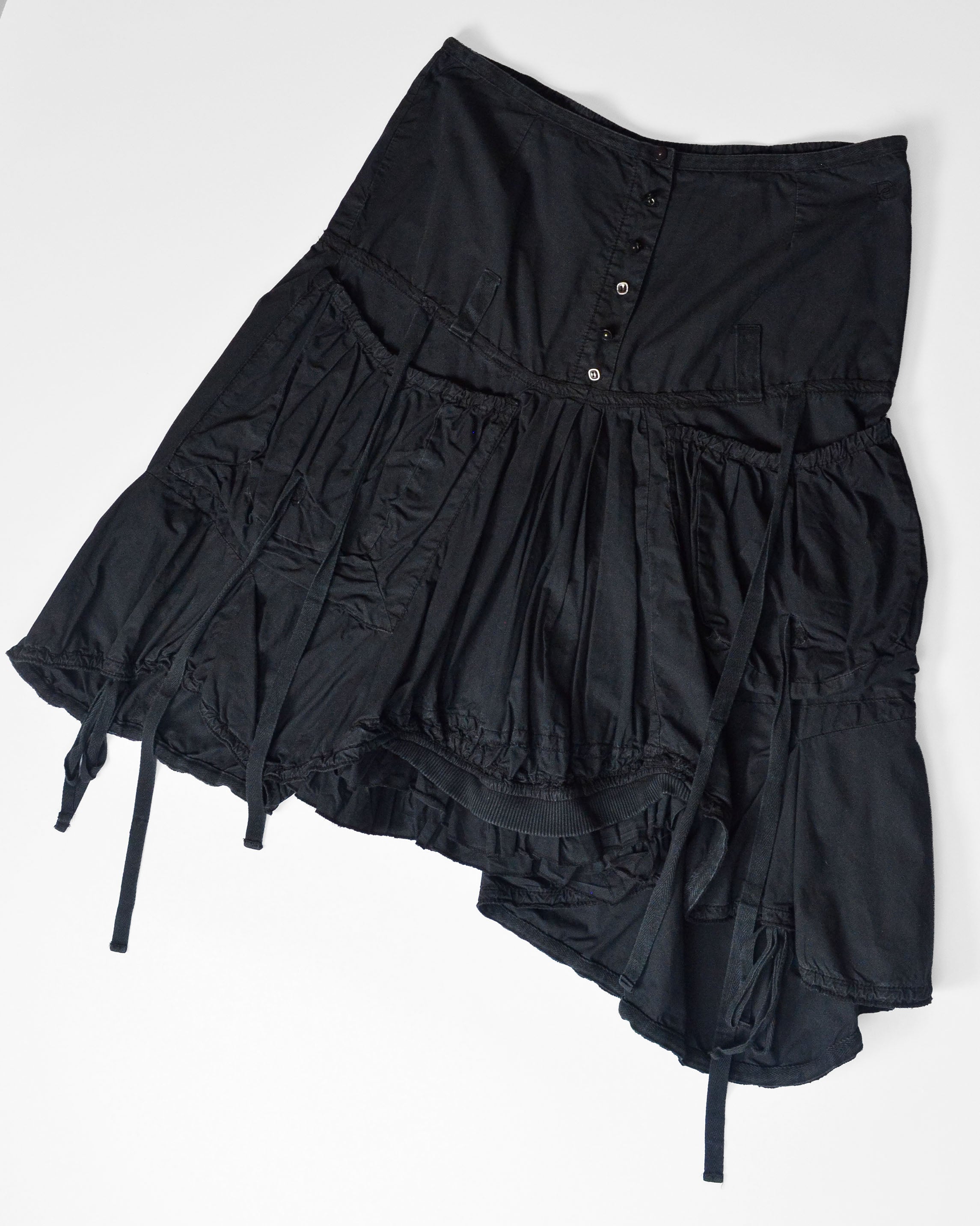 BLACK MIDI SKIRT