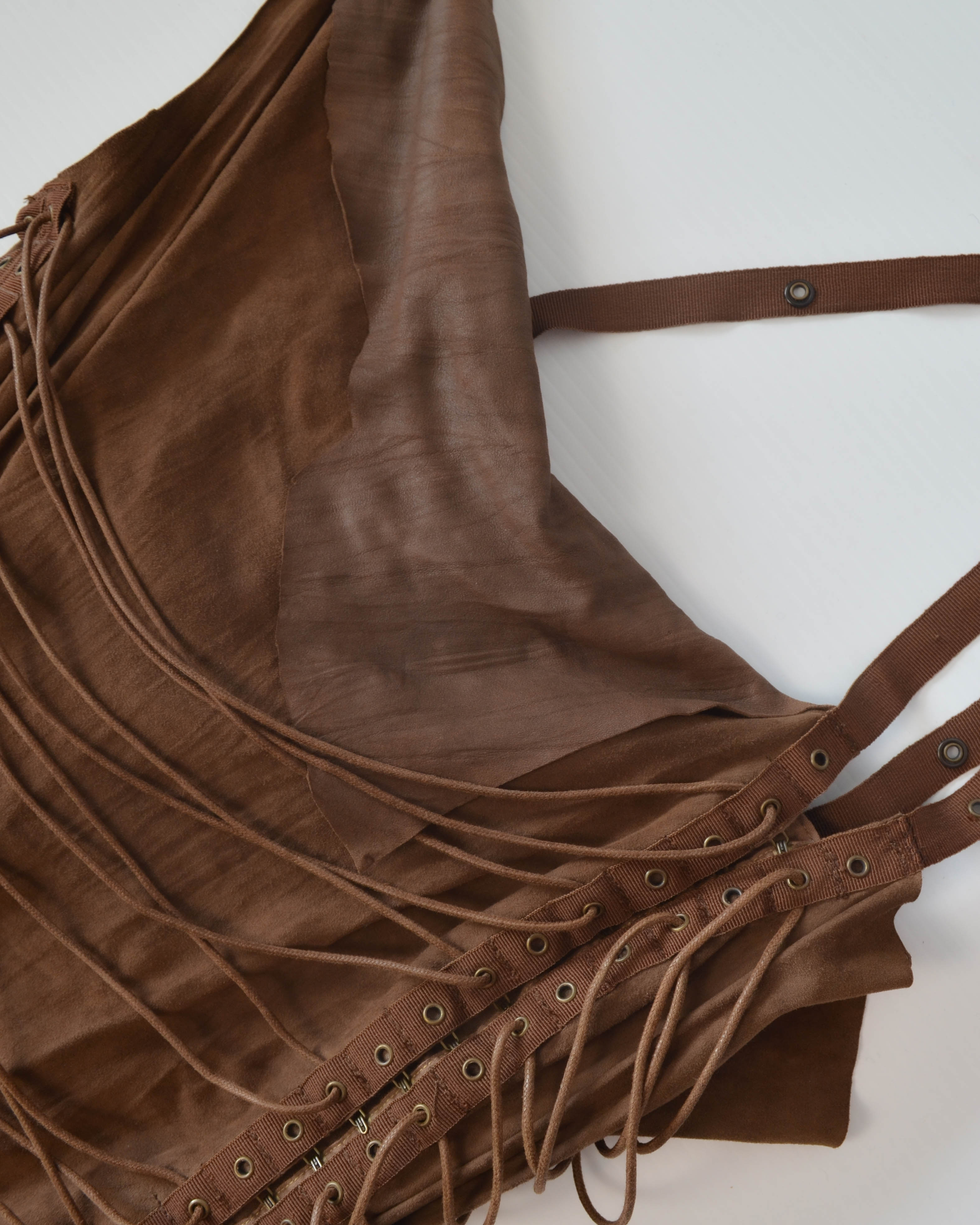 SS2003 LEATHER BONDAGE CORSET TOP