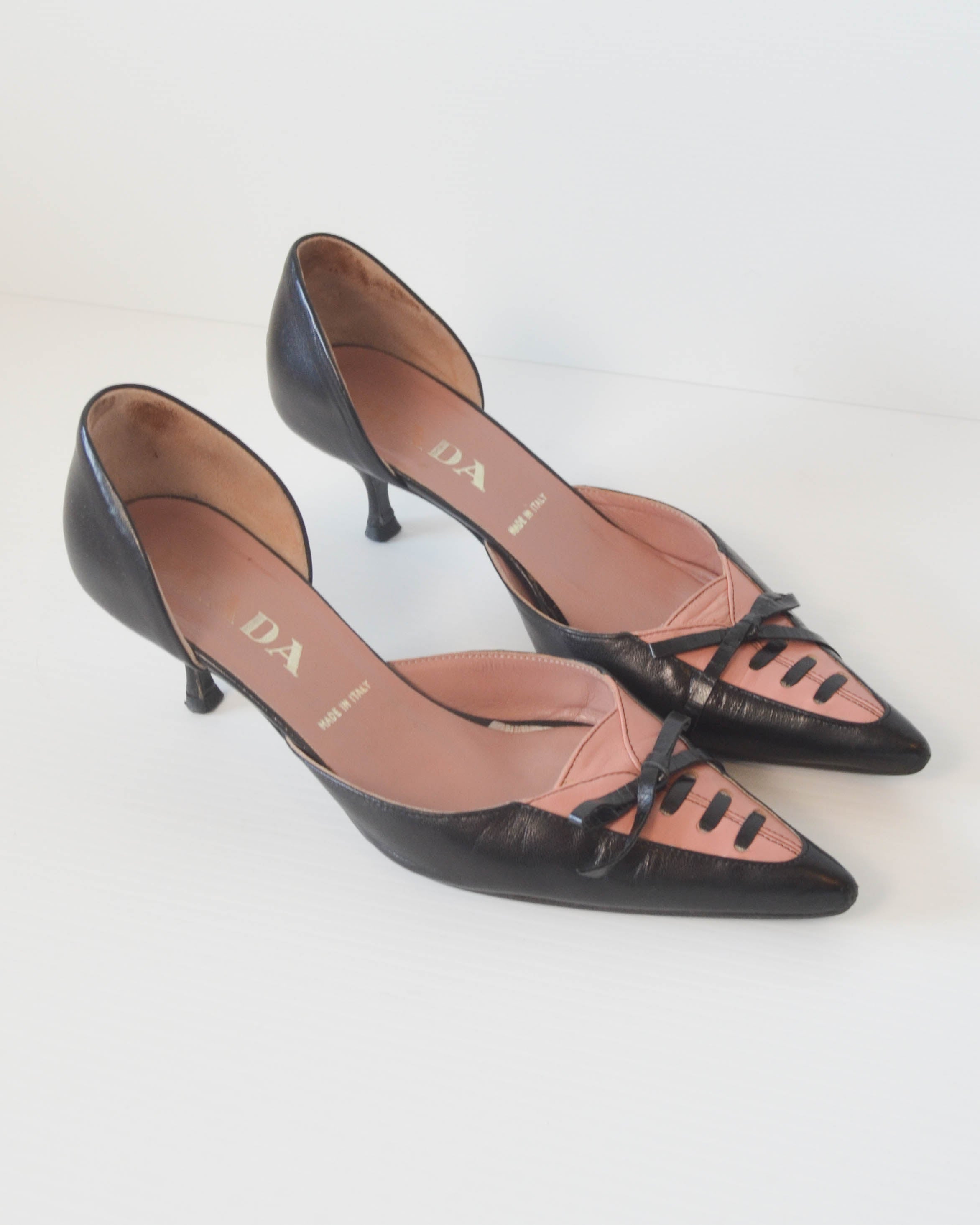 00's BOW PINK MULES