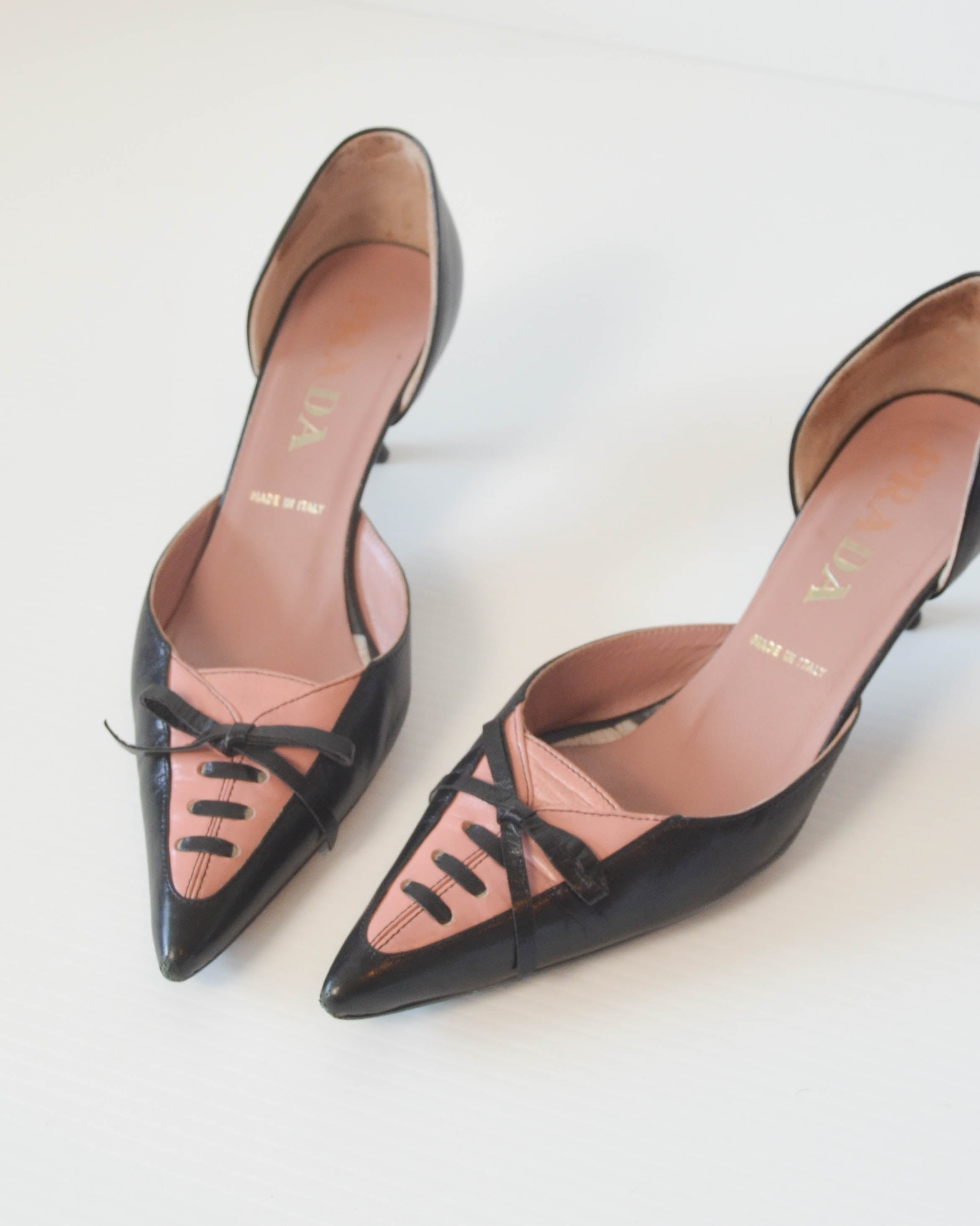 00's BOW PINK MULES