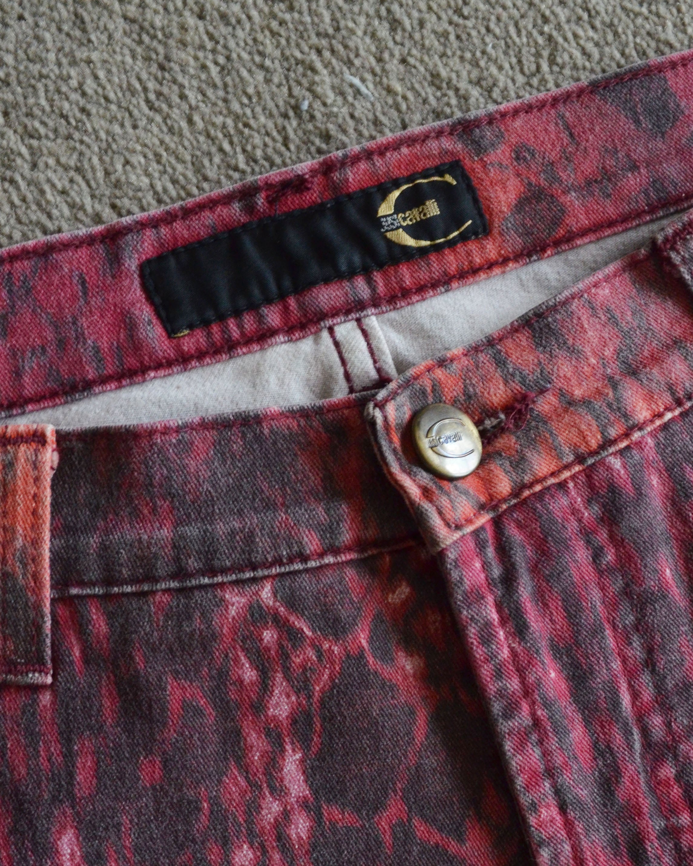 00s SNAKESKIN PRINT JEANS