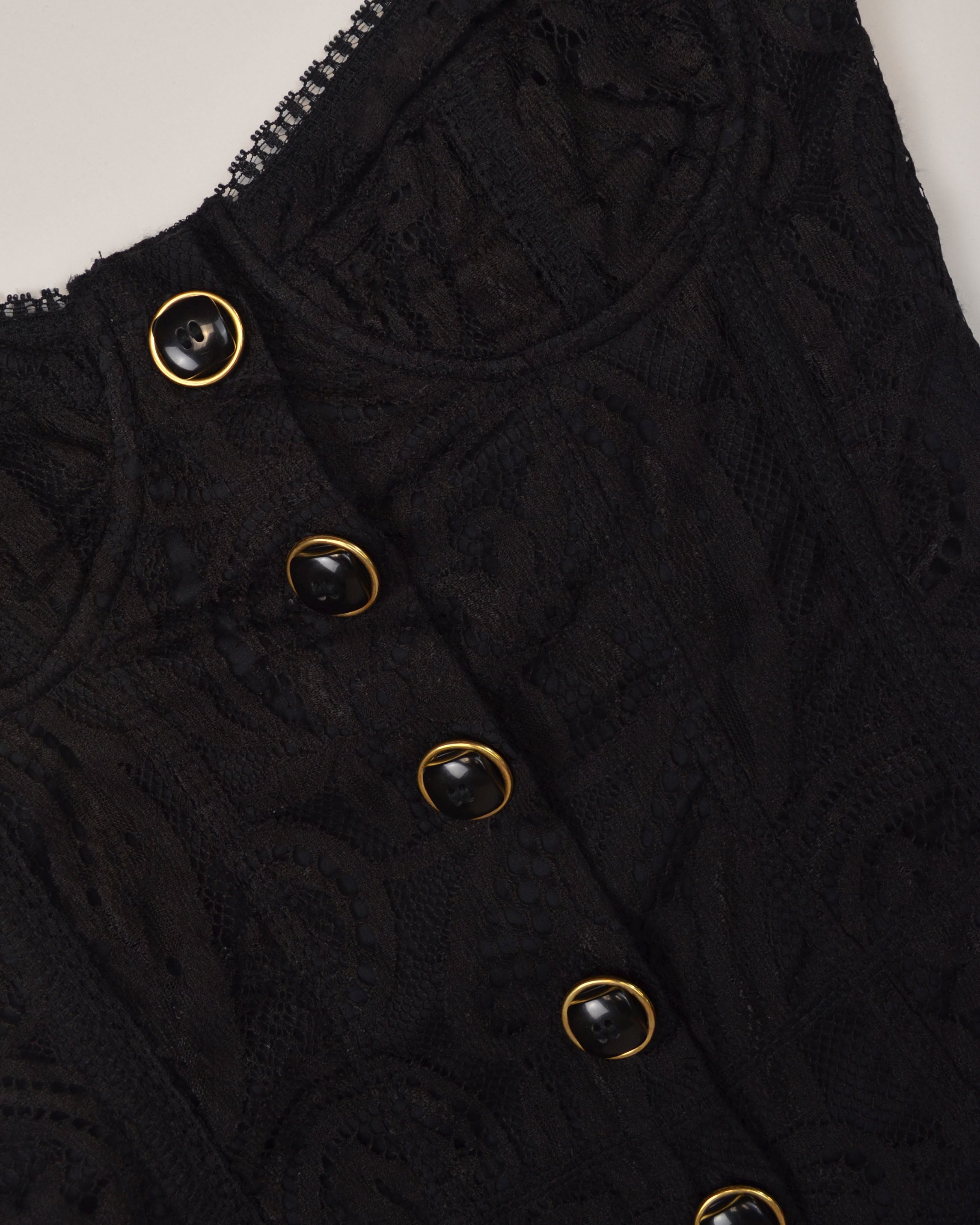 2000S BLACK LACE CORSET TOP