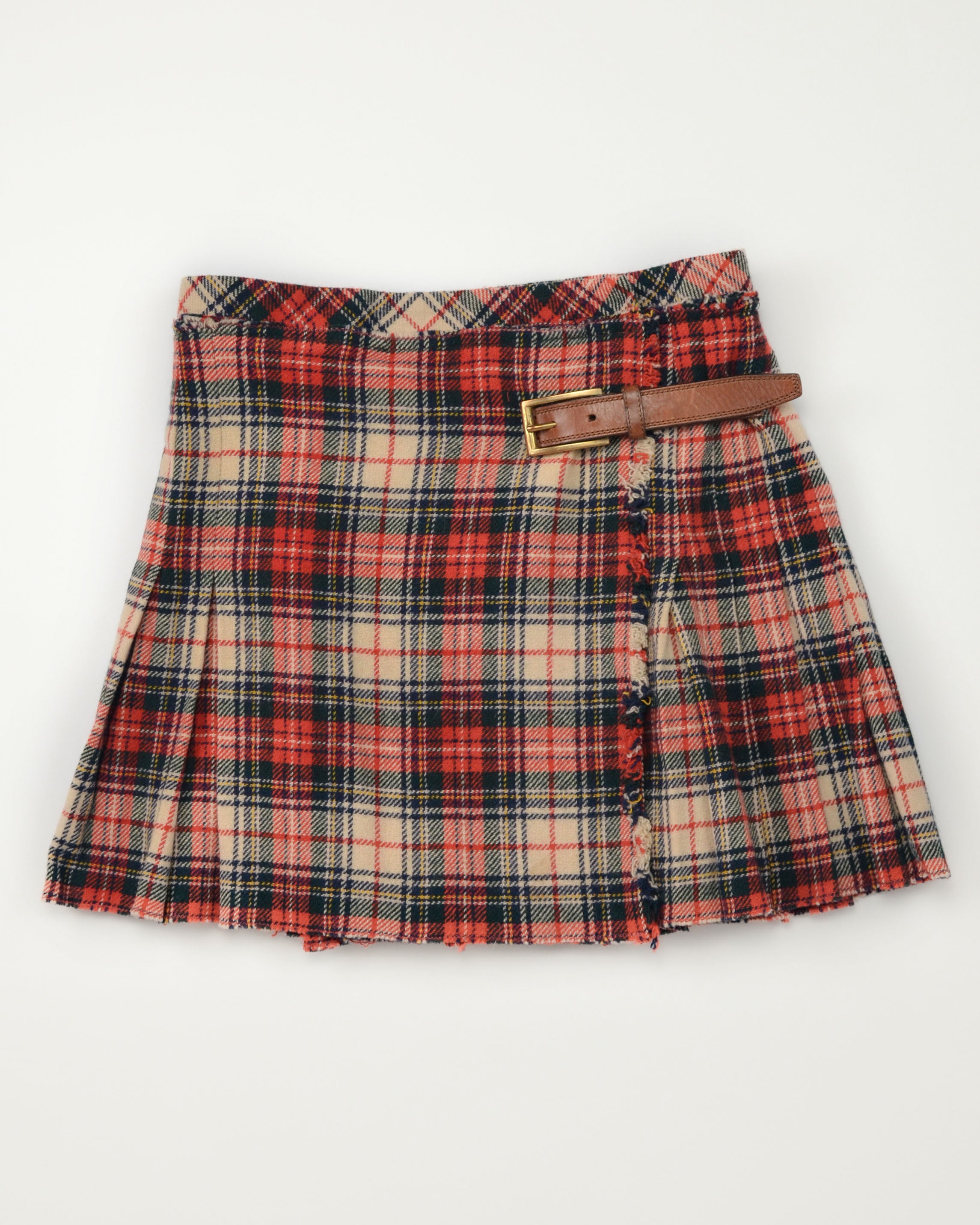 TARTAN BUCKLE MINI SKIRT