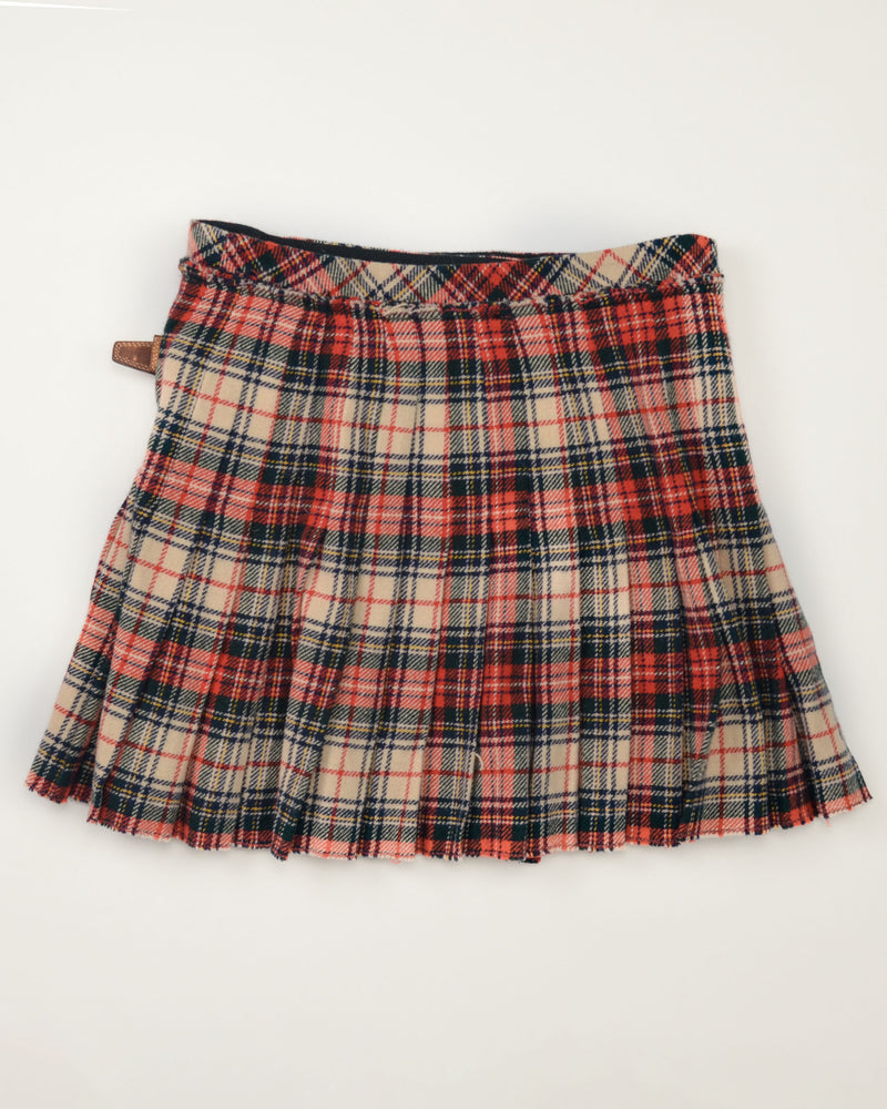TARTAN BUCKLE MINI SKIRT