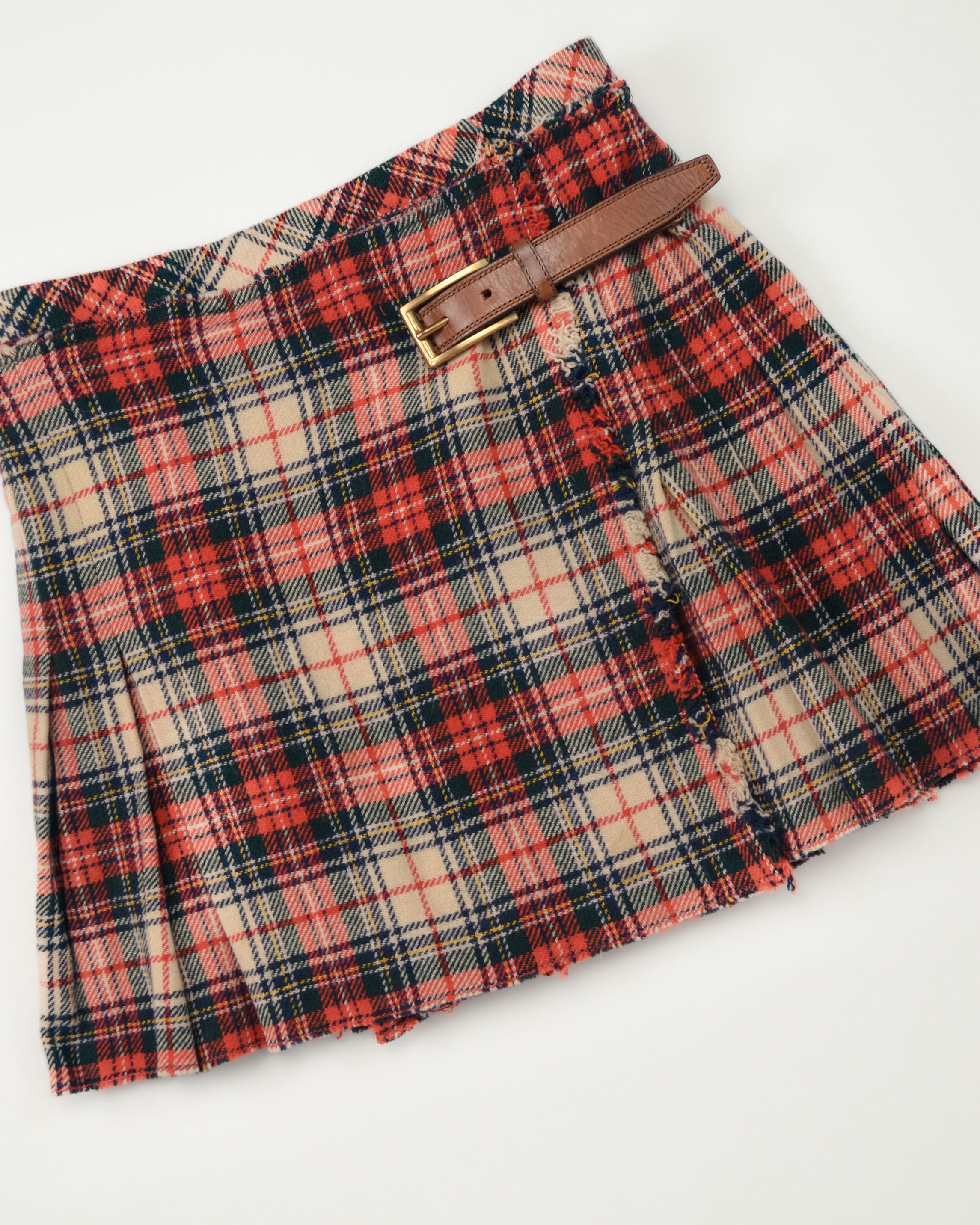 TARTAN BUCKLE MINI SKIRT