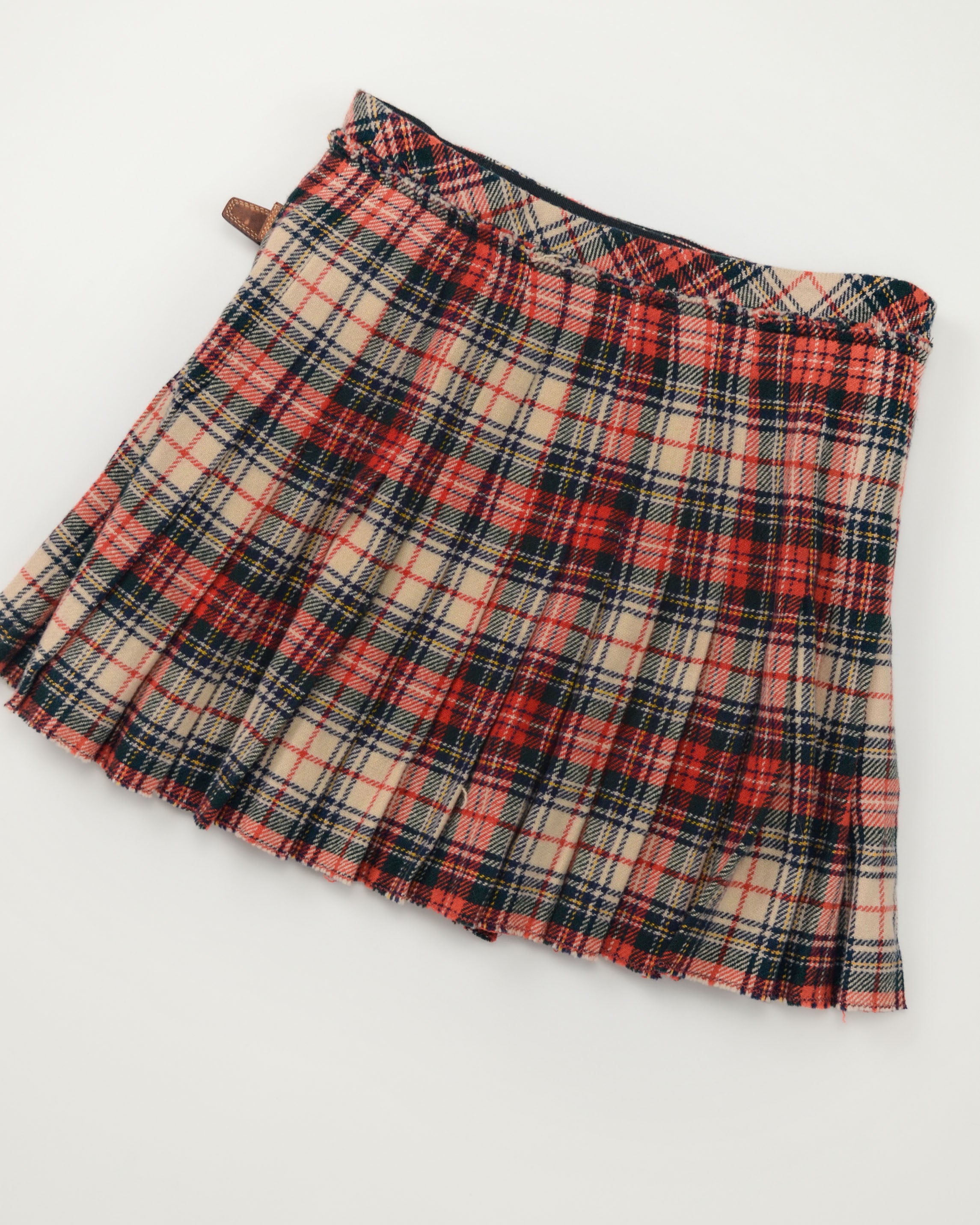 TARTAN BUCKLE MINI SKIRT