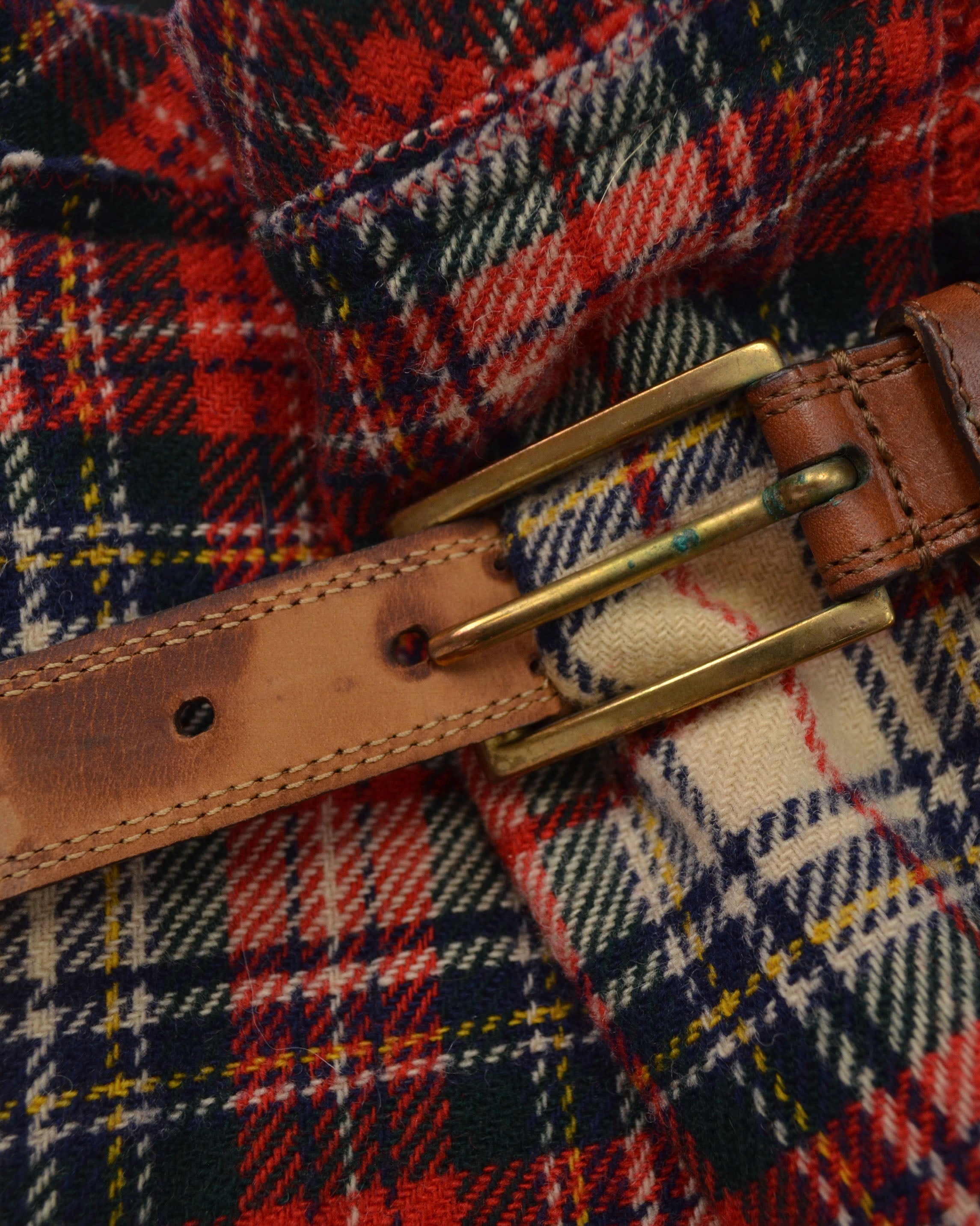 TARTAN BUCKLE MINI SKIRT