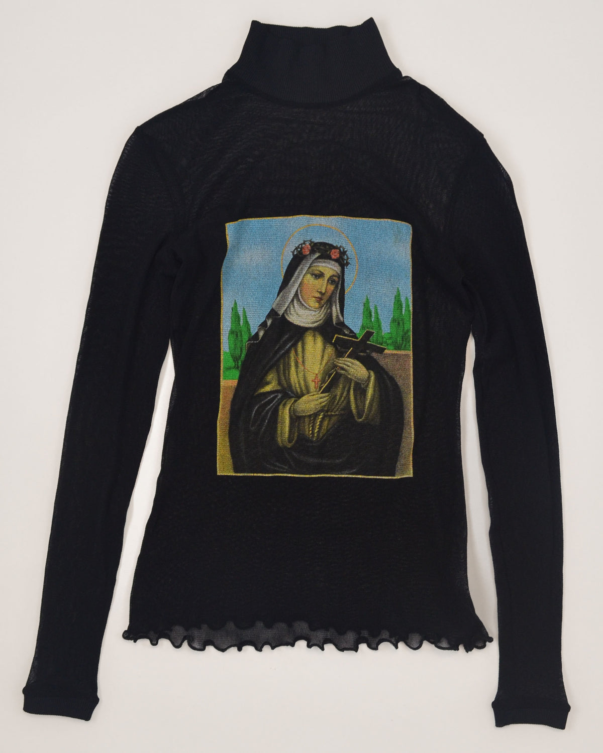 1990S VIRGIN MARY MESH TURTLENECK
