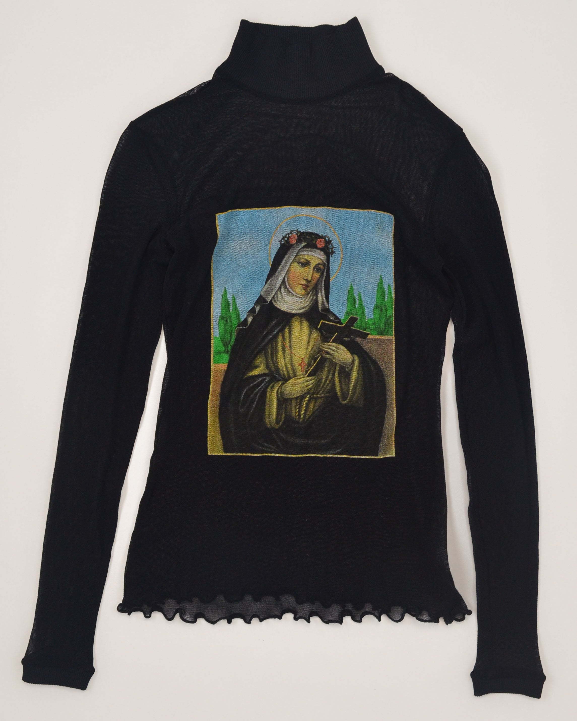 1990S VIRGIN MARY MESH TURTLENECK