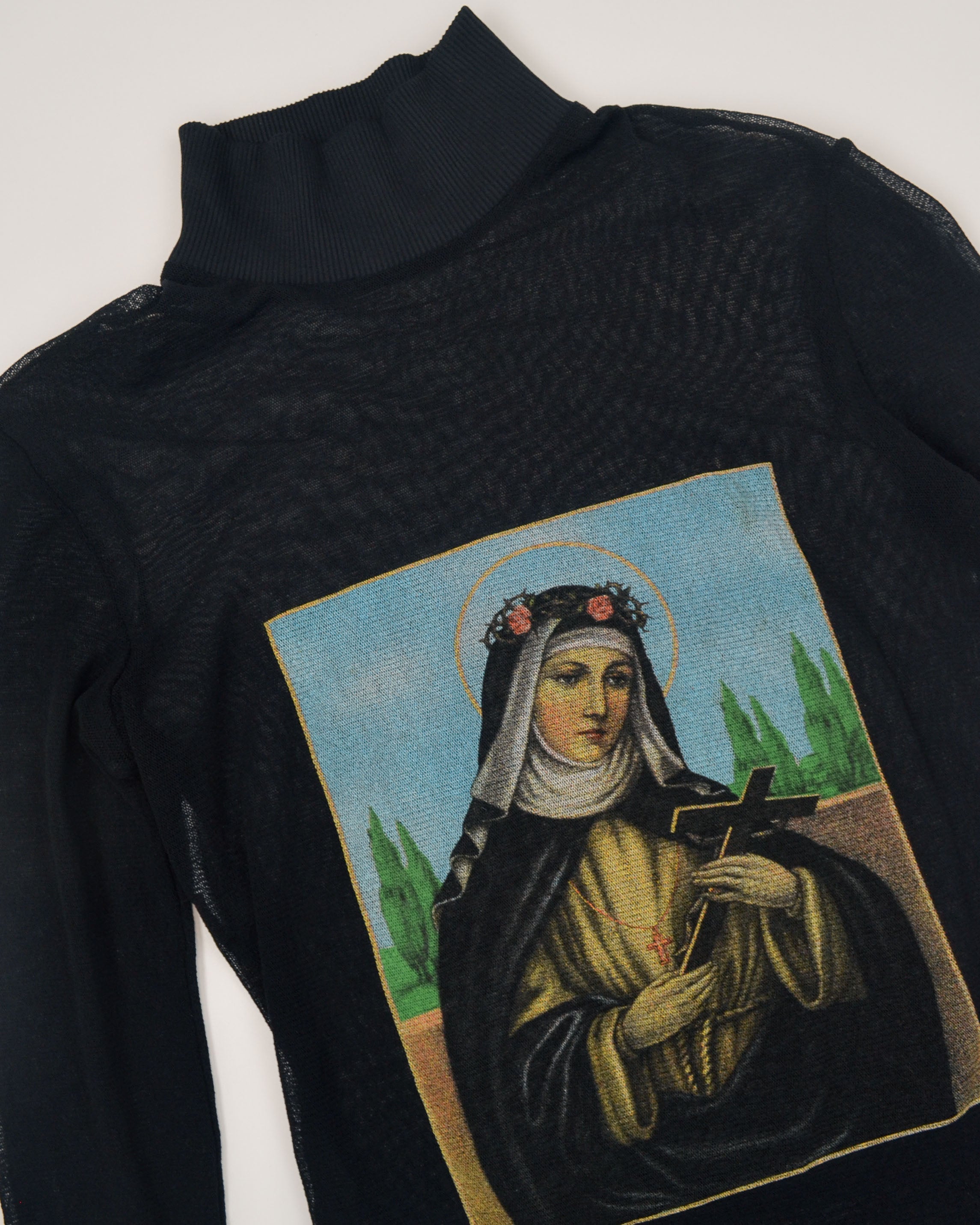 1990S VIRGIN MARY MESH TURTLENECK