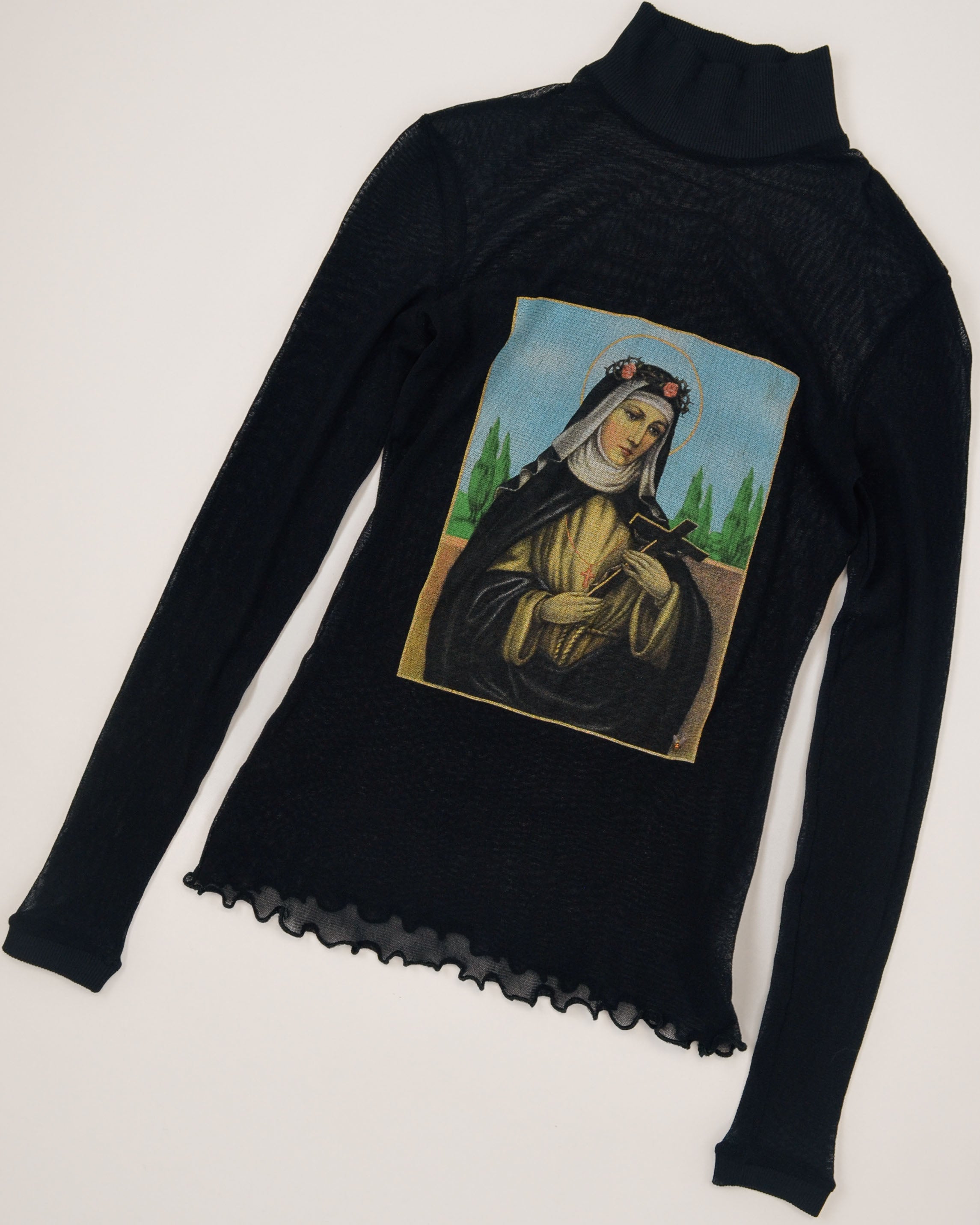 1990S VIRGIN MARY MESH TURTLENECK