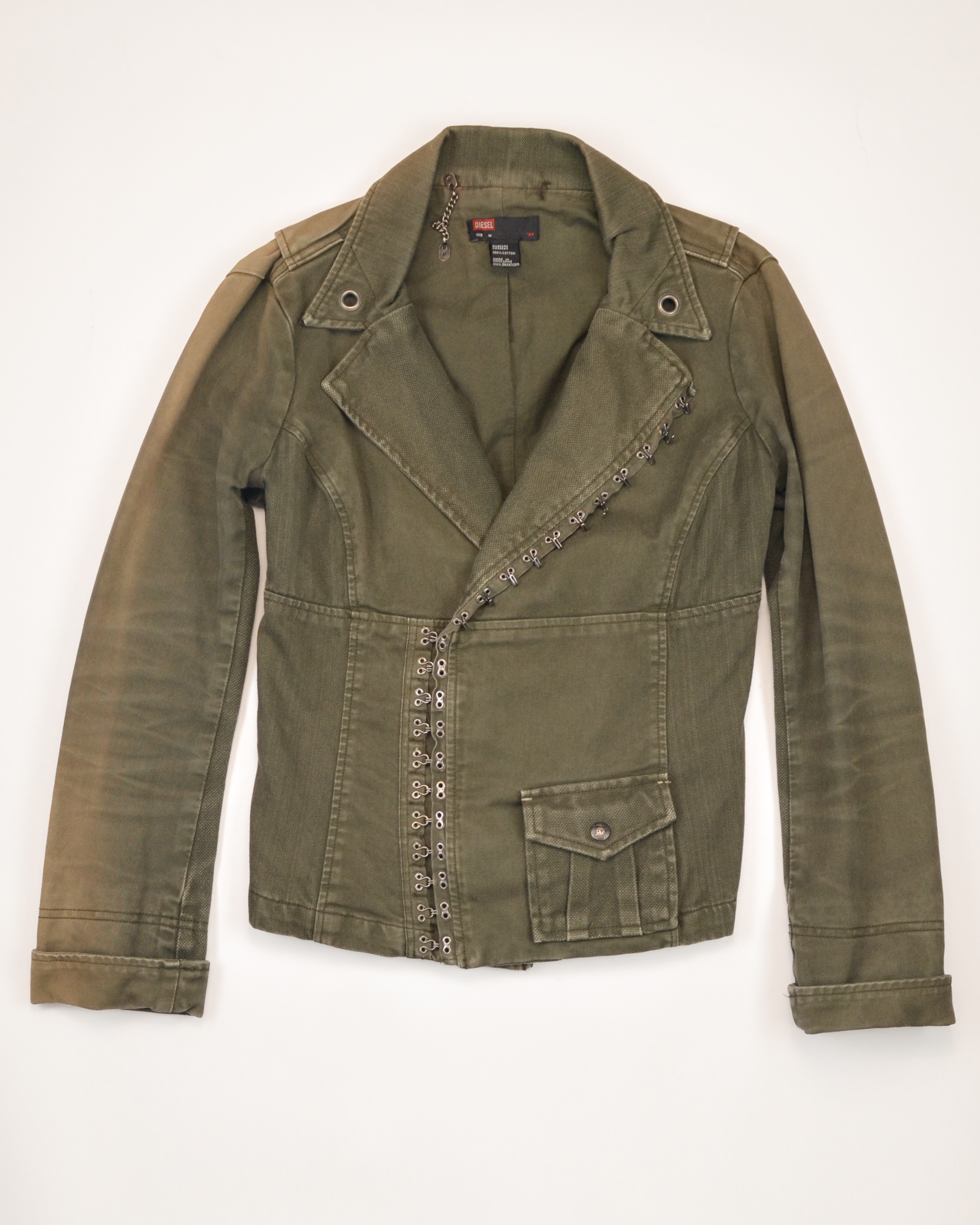 EARLY 2000s METAL HOOK & EYELET UTILITY JACKET