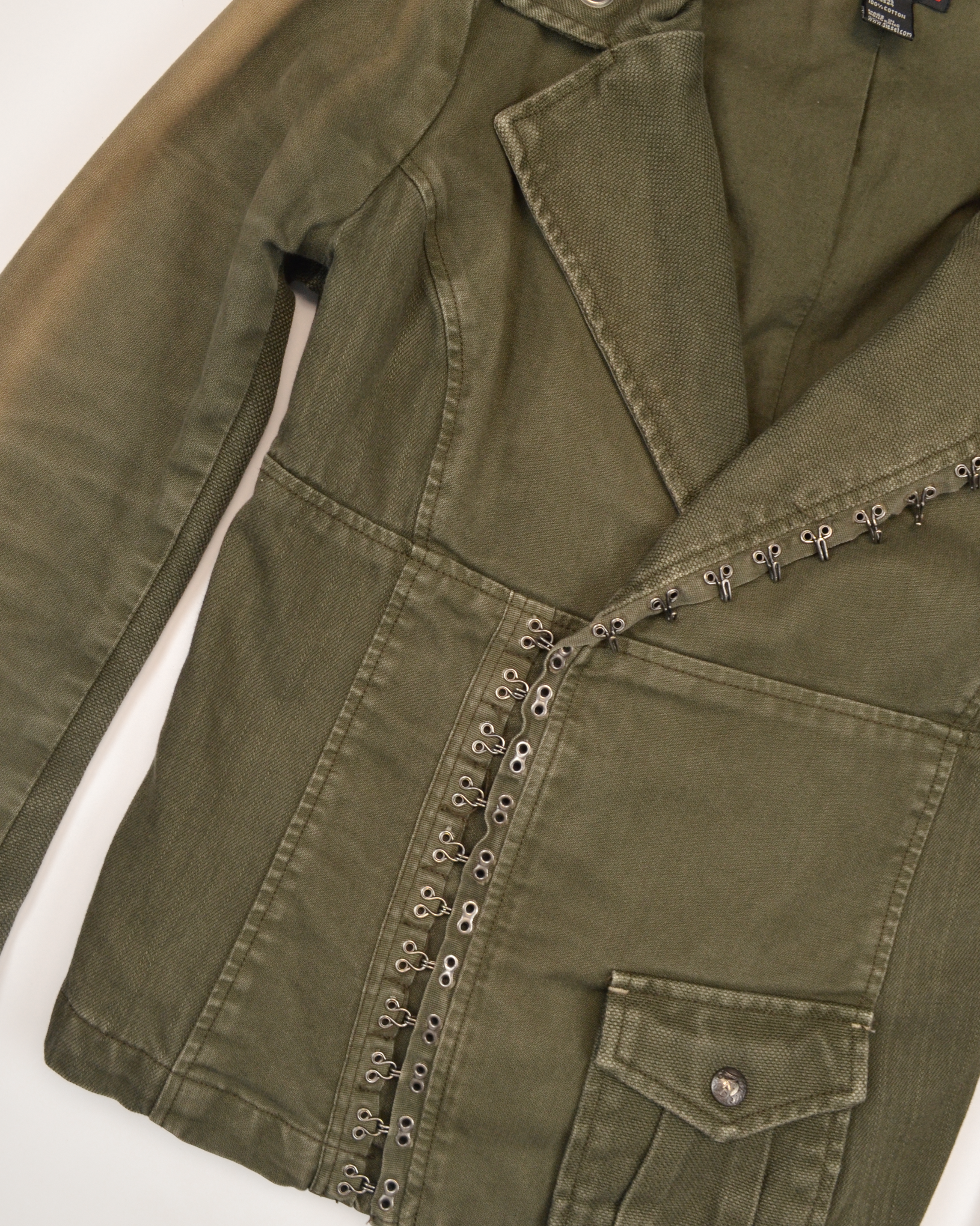 EARLY 2000s METAL HOOK & EYELET UTILITY JACKET